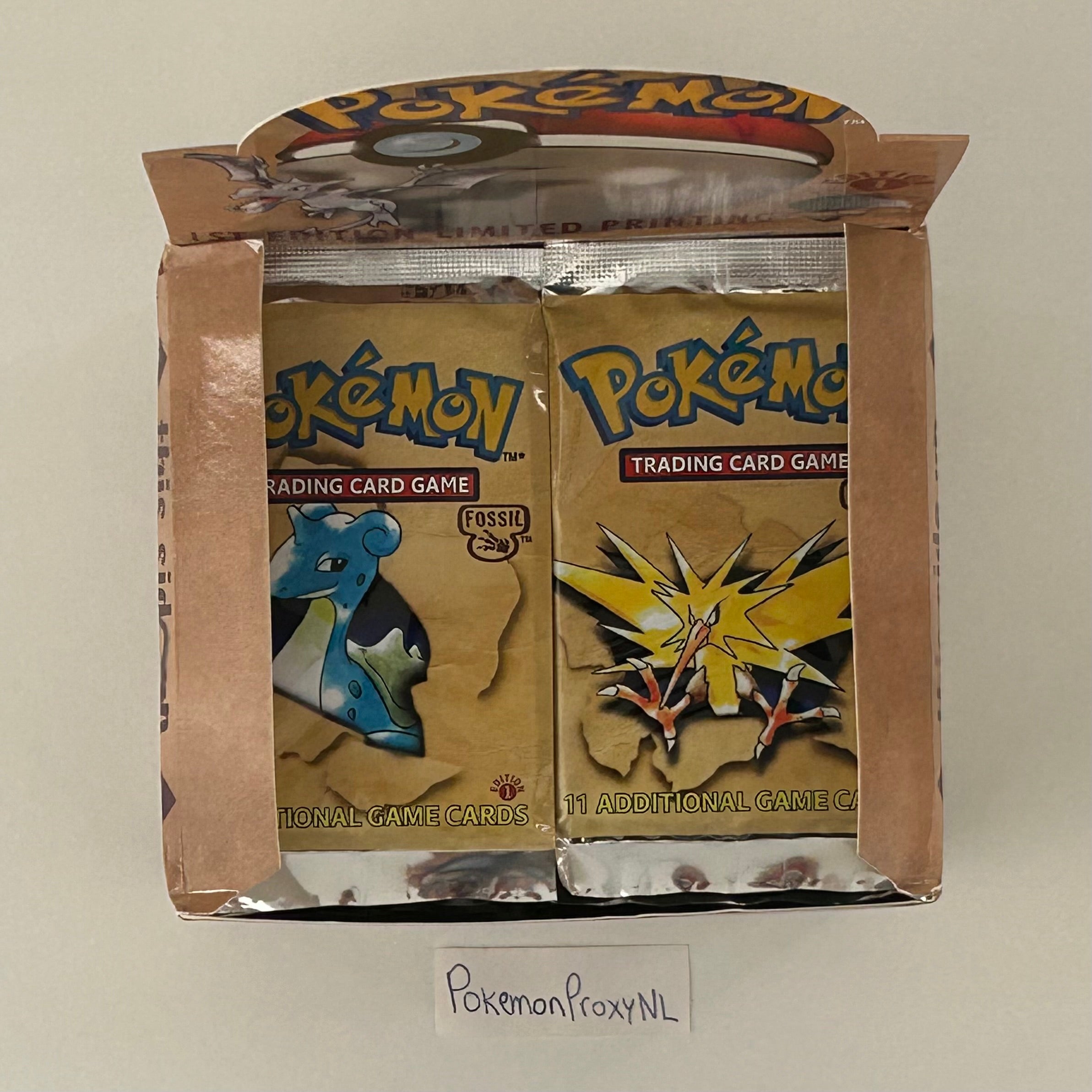 proxy pokemon booster box Boosterbox: Fossil Set (first edition) (FO) / Pokémon TCG card(s – PokemonProxyNL Design - Choose one:PM FIN Crux of Fate Rules Text: shuffle, graveyard, SET_Awakening of the New Era