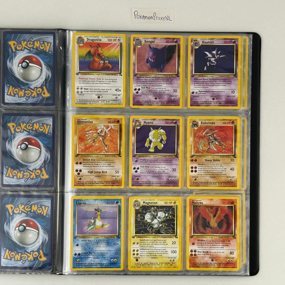 Complete set: Fossil Set (first edition) (FO) / PROXY Pokémon TCG card(s)