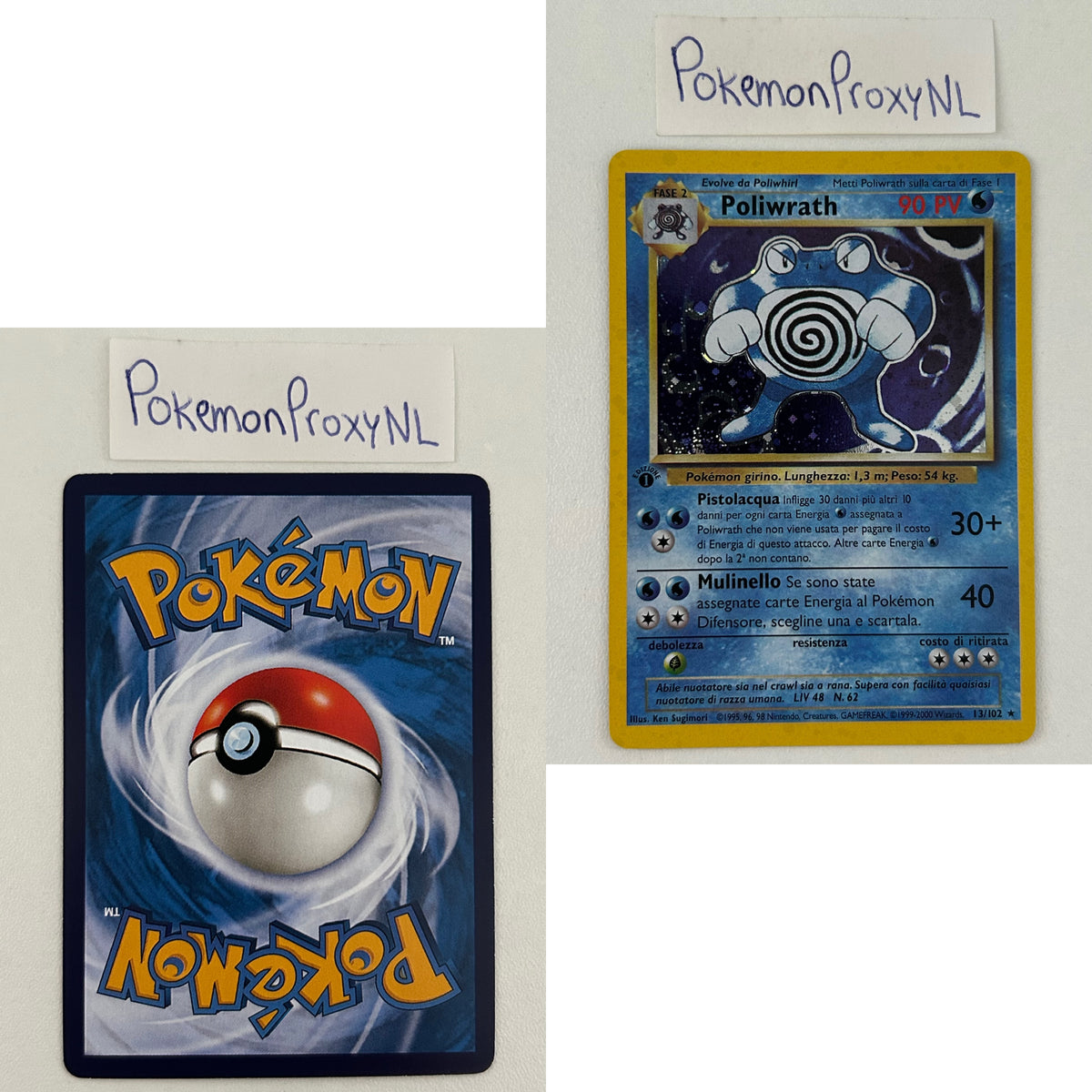 Base Set (first edition) ITALIAN (BS) / 2000 / PROXY Pokémon TCG card(s)