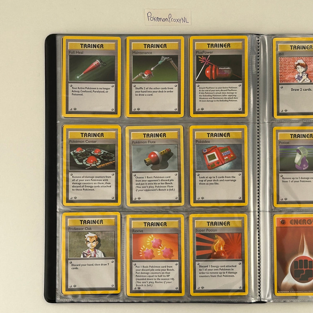 Complete set: Base Set (first edition) (BS) / PROXY Pokémon TCG card(s)
