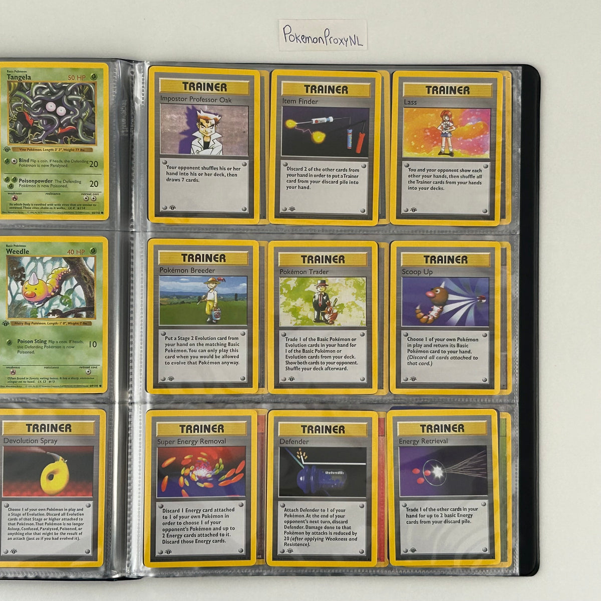 Complete set: Base Set (first edition) (BS) / PROXY Pokémon TCG card(s)