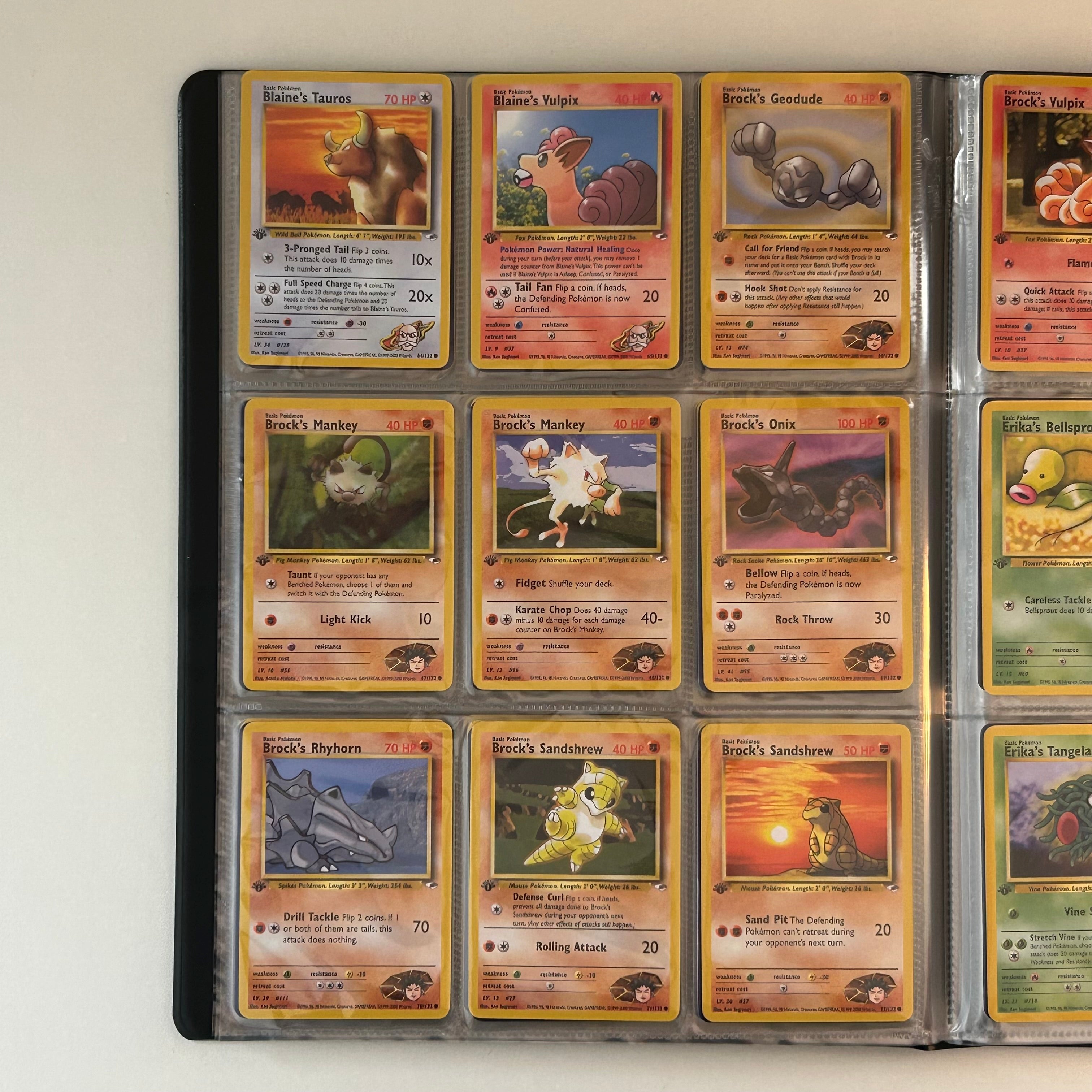Complete set: Gym Heroes Set (first edition) (G1) / 1999 / PROXY Pokémon TCG card(s)