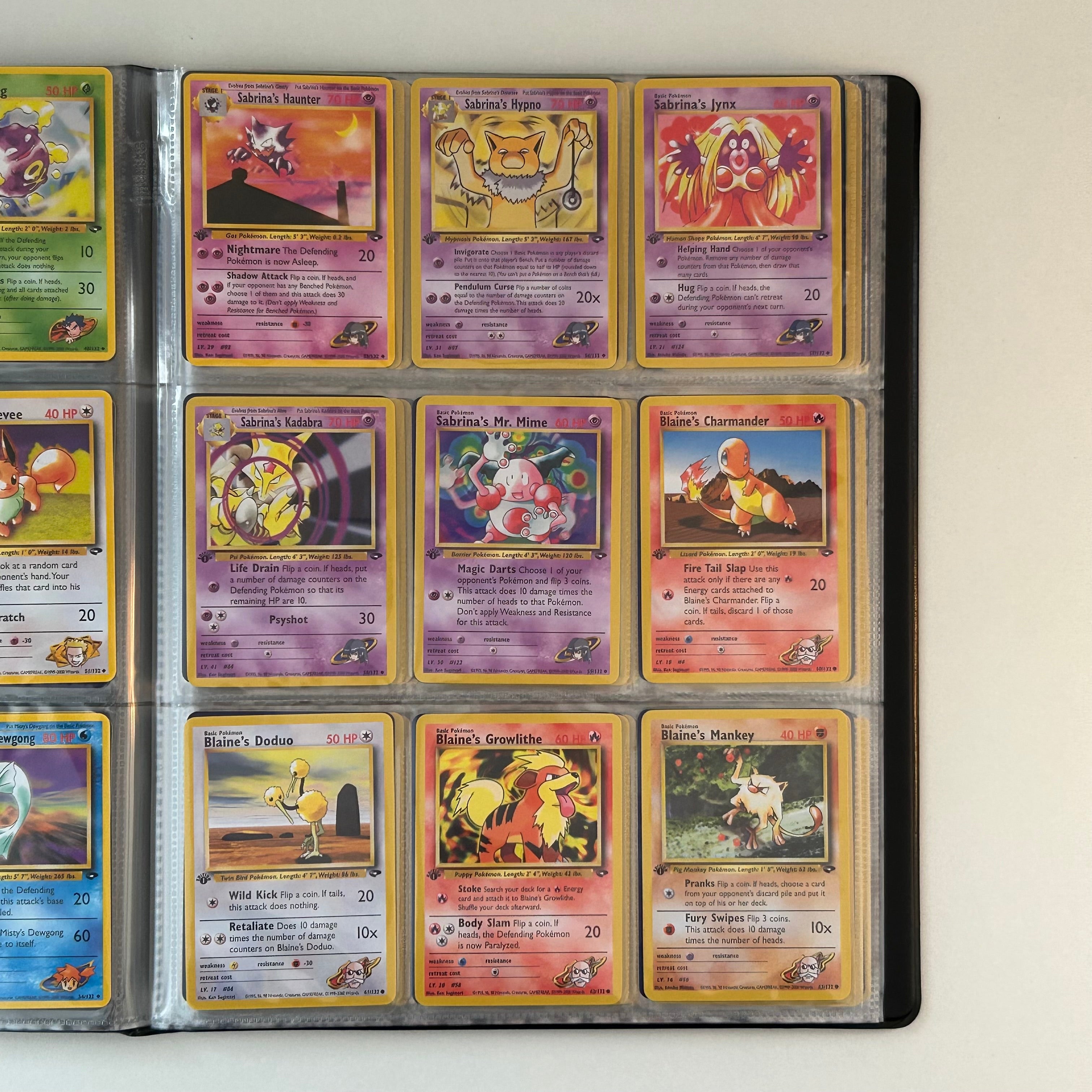 Complete set: Gym Challenge Set (first edition) (G2) / 1999 / PROXY Pokémon TCG card(s)