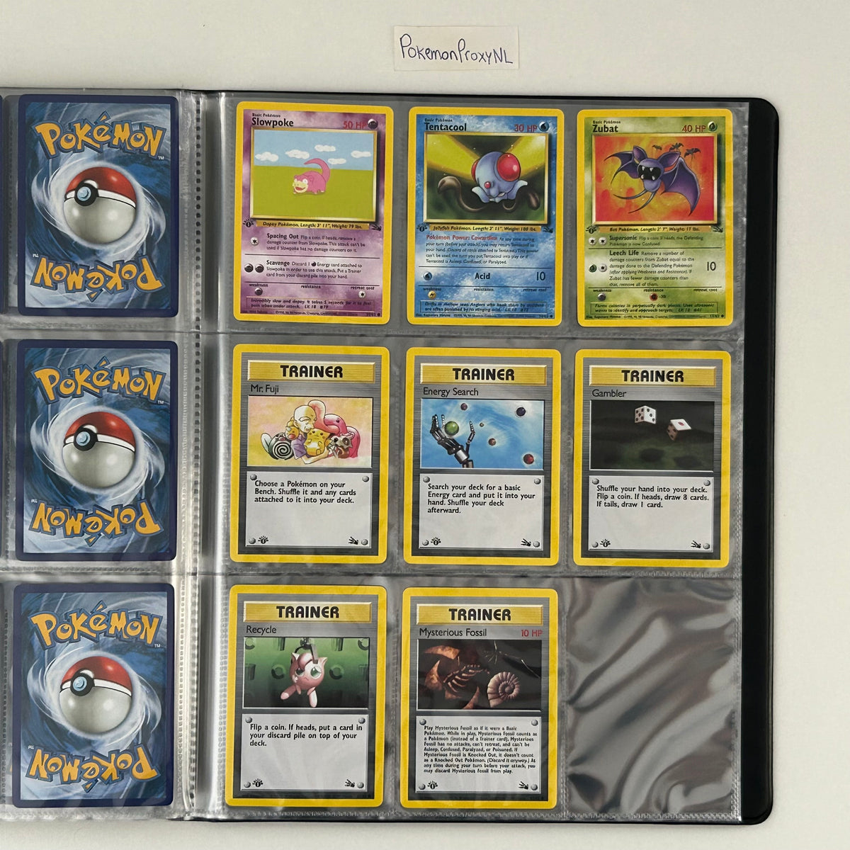Complete set: Fossil Set (first edition) (FO) / PROXY Pokémon TCG card(s)