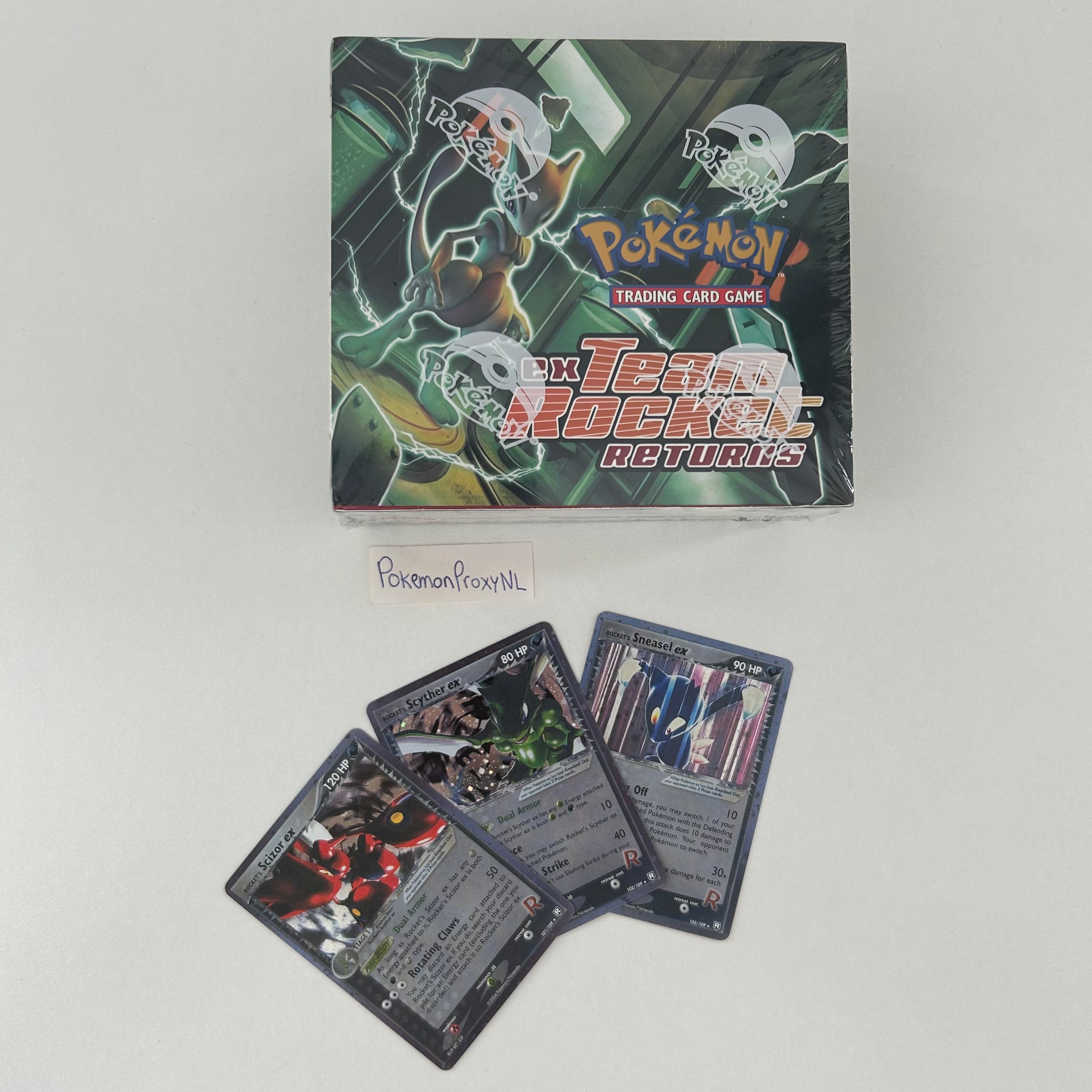 Boosterbox: Team Rocket Returns Set (TR) / PROXY Pokémon TCG card(s)