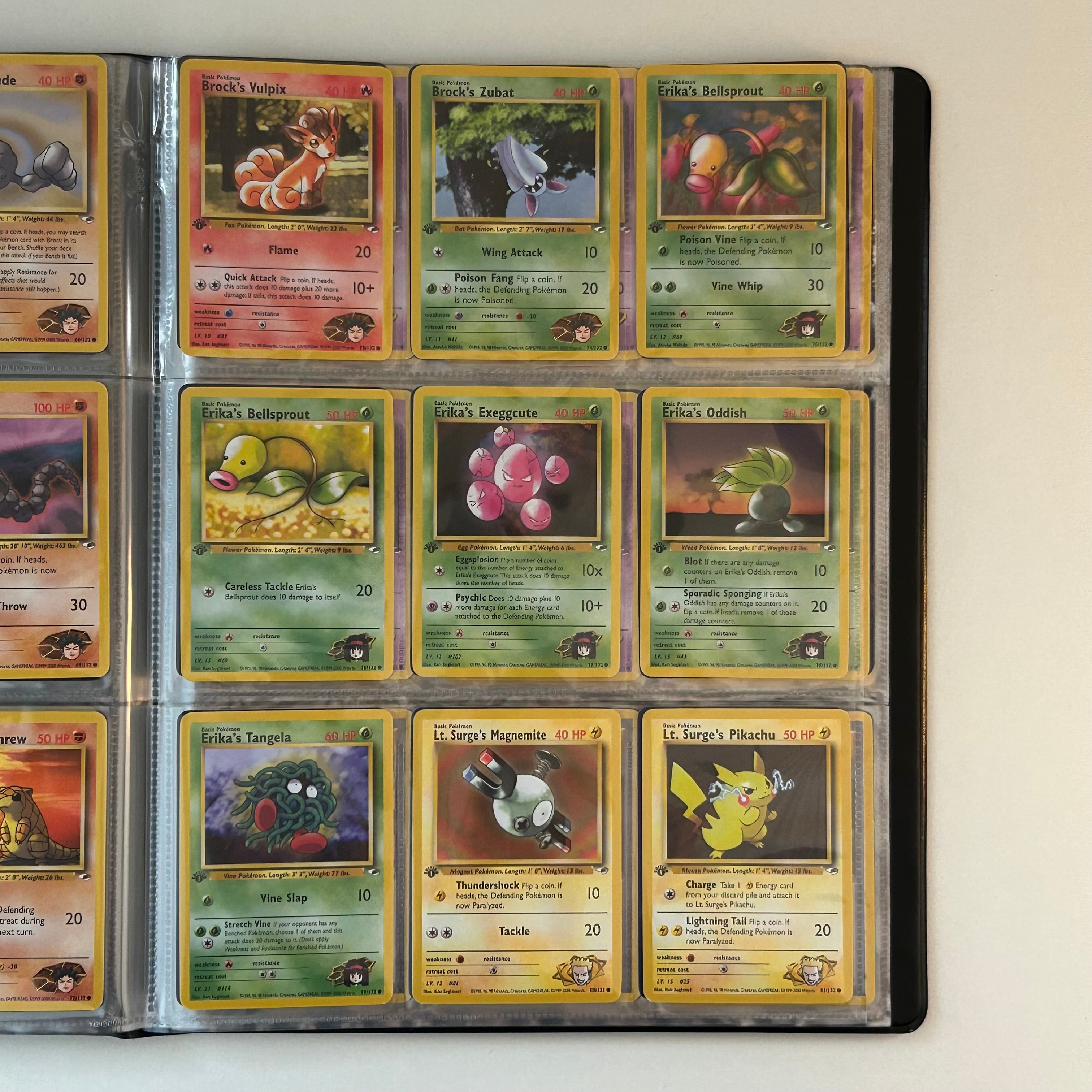 Complete set: Gym Heroes Set (first edition) (G1) / 1999 / PROXY Pokémon TCG card(s)