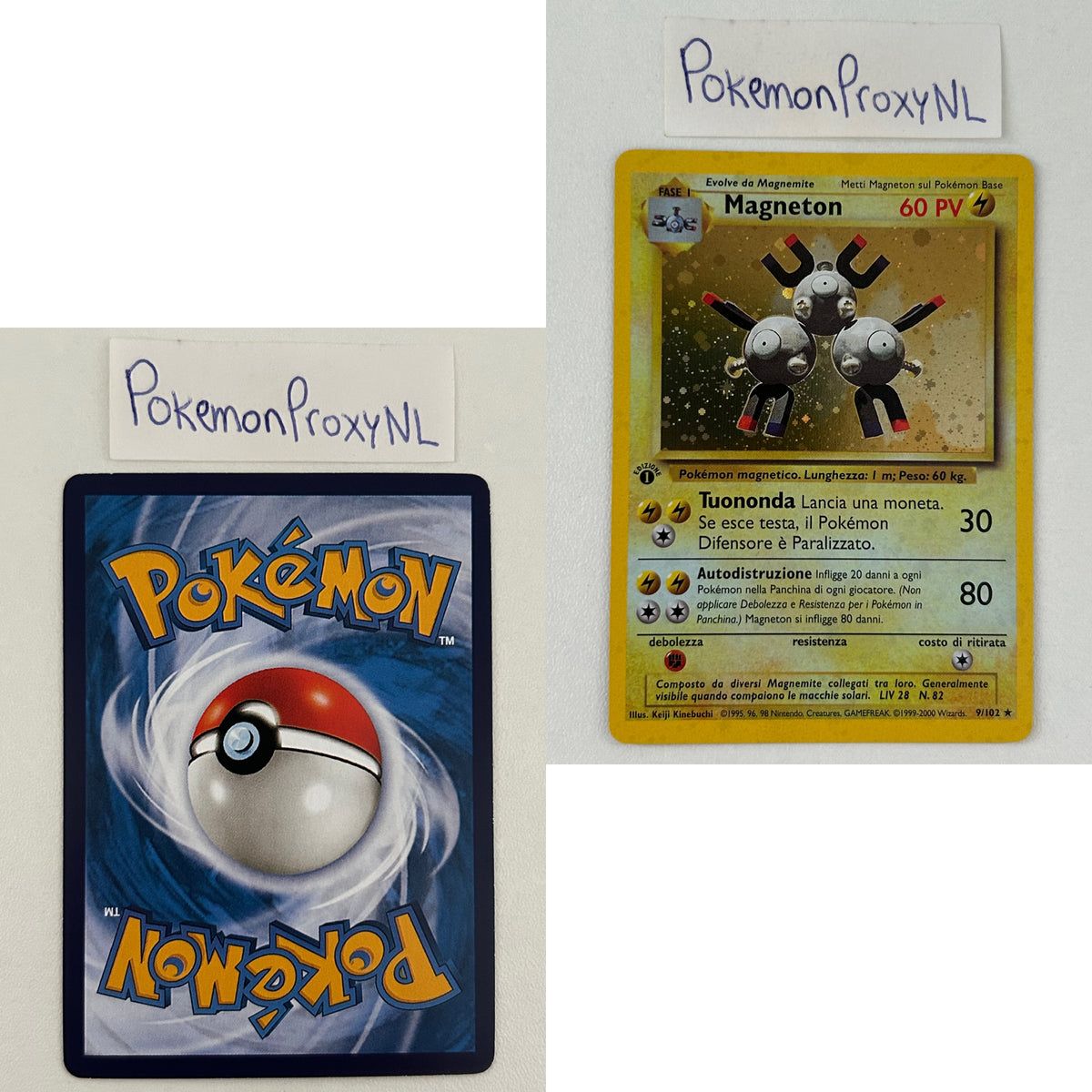 Base Set (first edition) ITALIAN (BS) / 2000 / PROXY Pokémon TCG card(s)