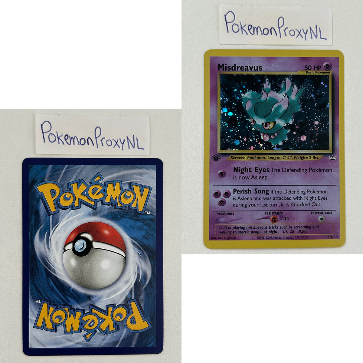 Neo Revelation Set (first edition) (NR) / 2001 / PROXY Pokémon TCG card(s)