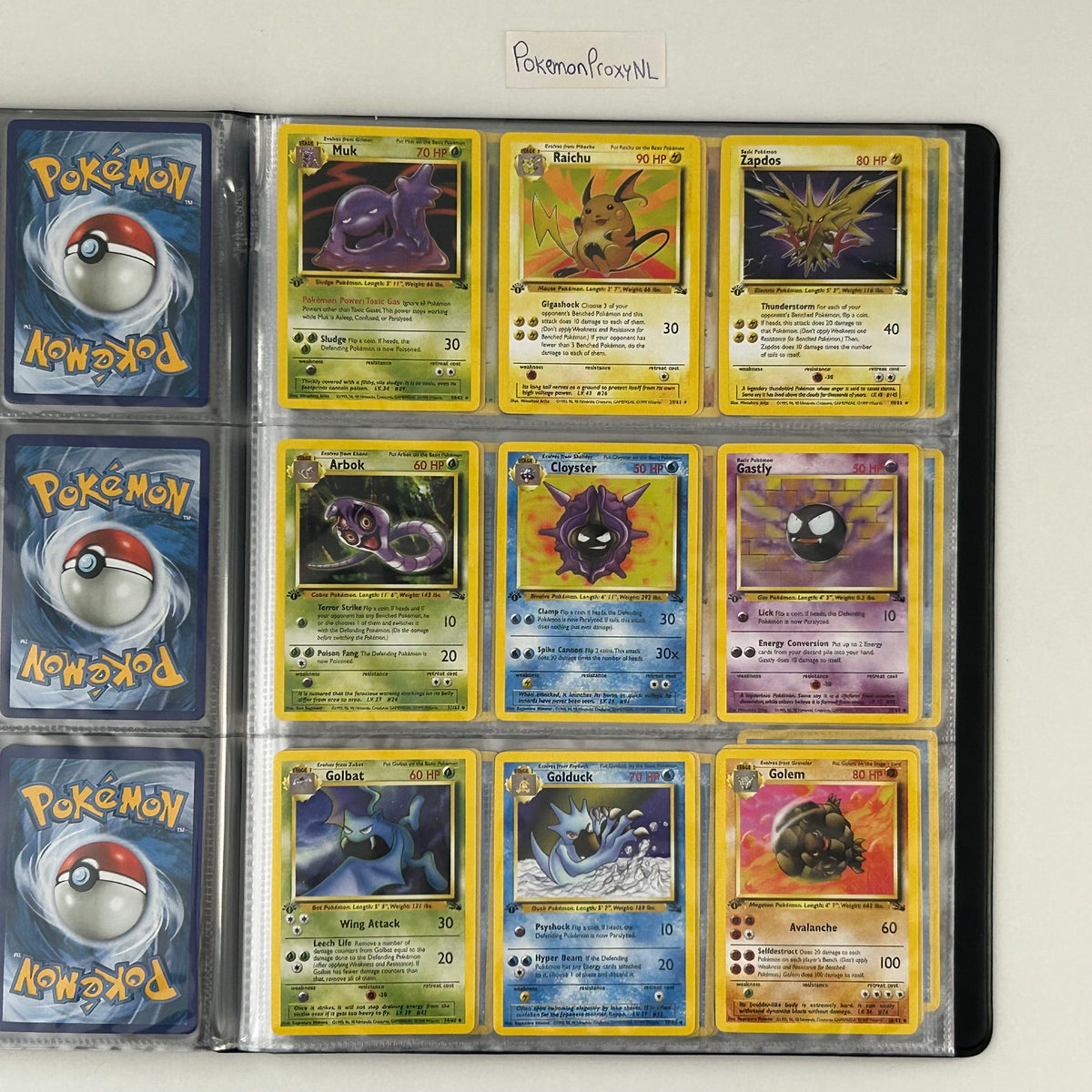 Complete set: Fossil Set (first edition) (FO) / PROXY Pokémon TCG card(s)