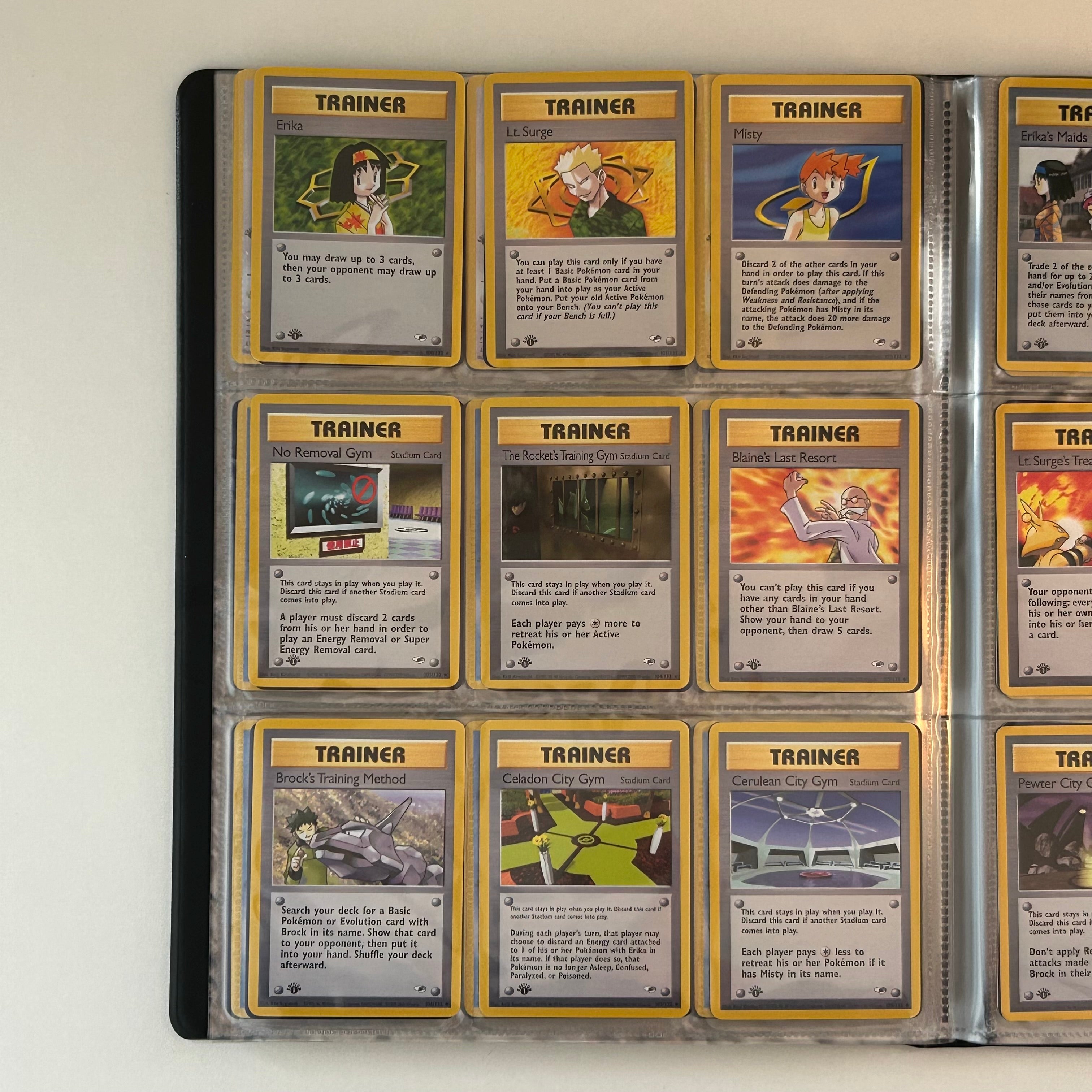 Complete set: Gym Heroes Set (first edition) (G1) / 1999 / PROXY Pokémon TCG card(s)