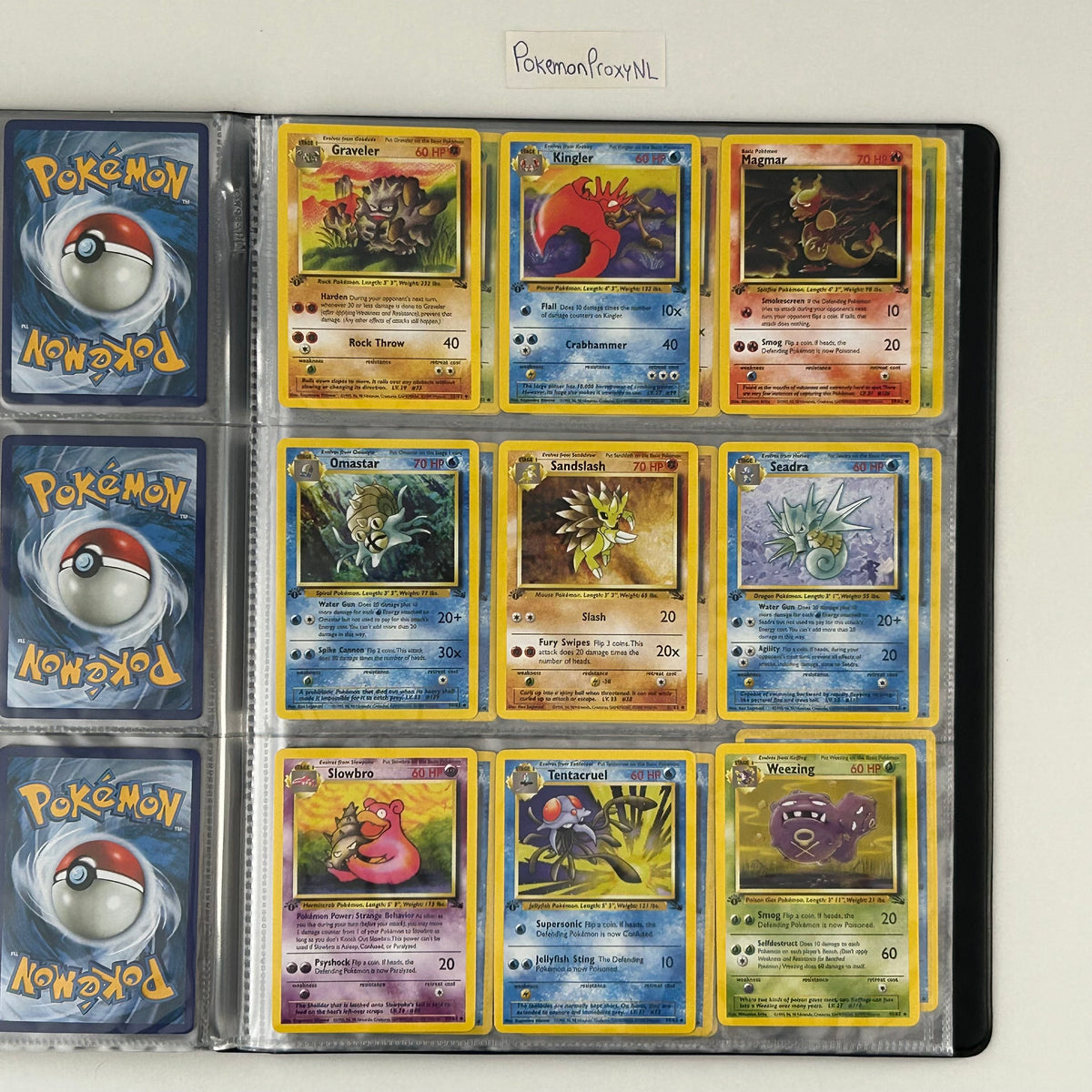 Complete set: Fossil Set (first edition) (FO) / PROXY Pokémon TCG card(s)