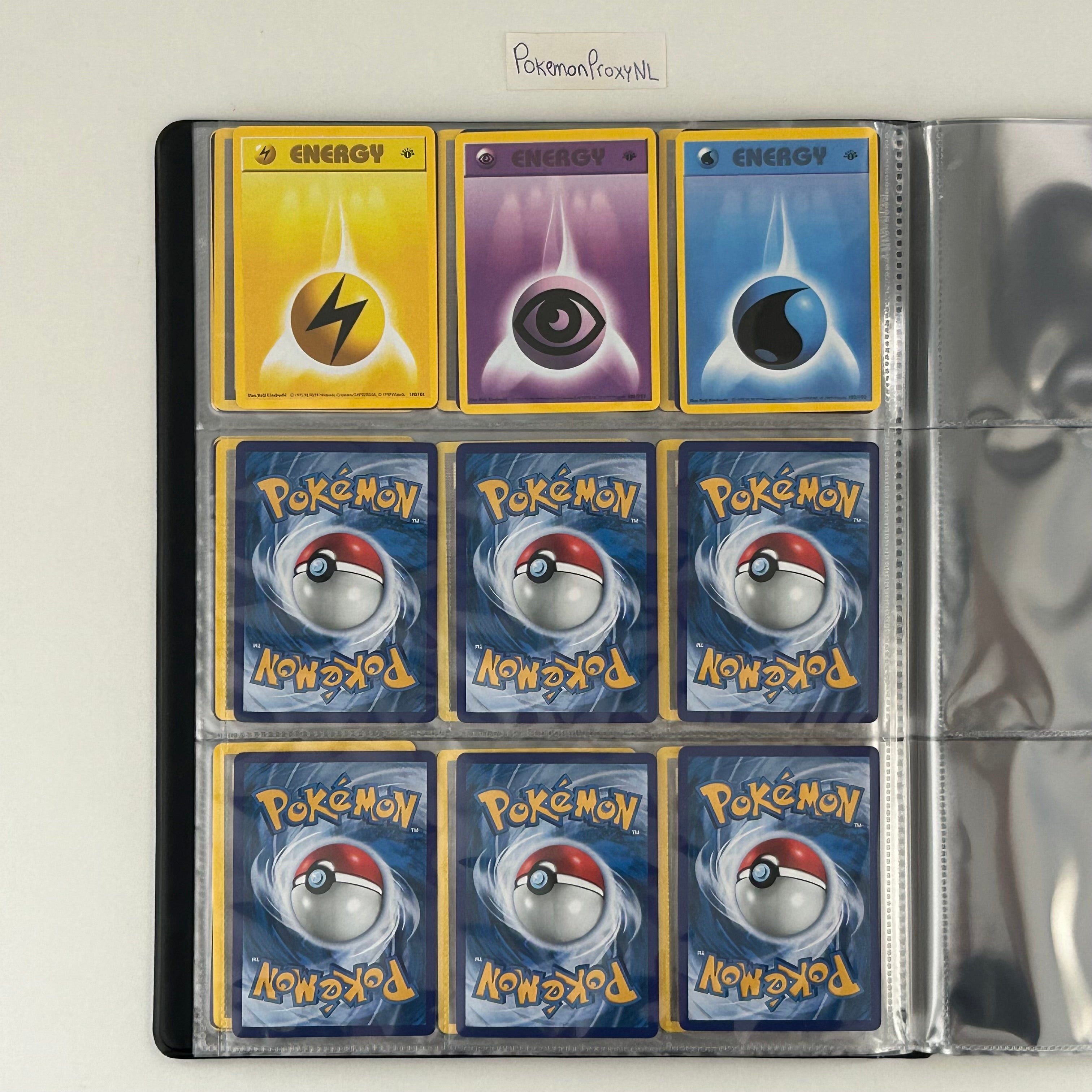 Complete set: Base Set (first edition) (BS) / PROXY Pokémon TCG card(s)