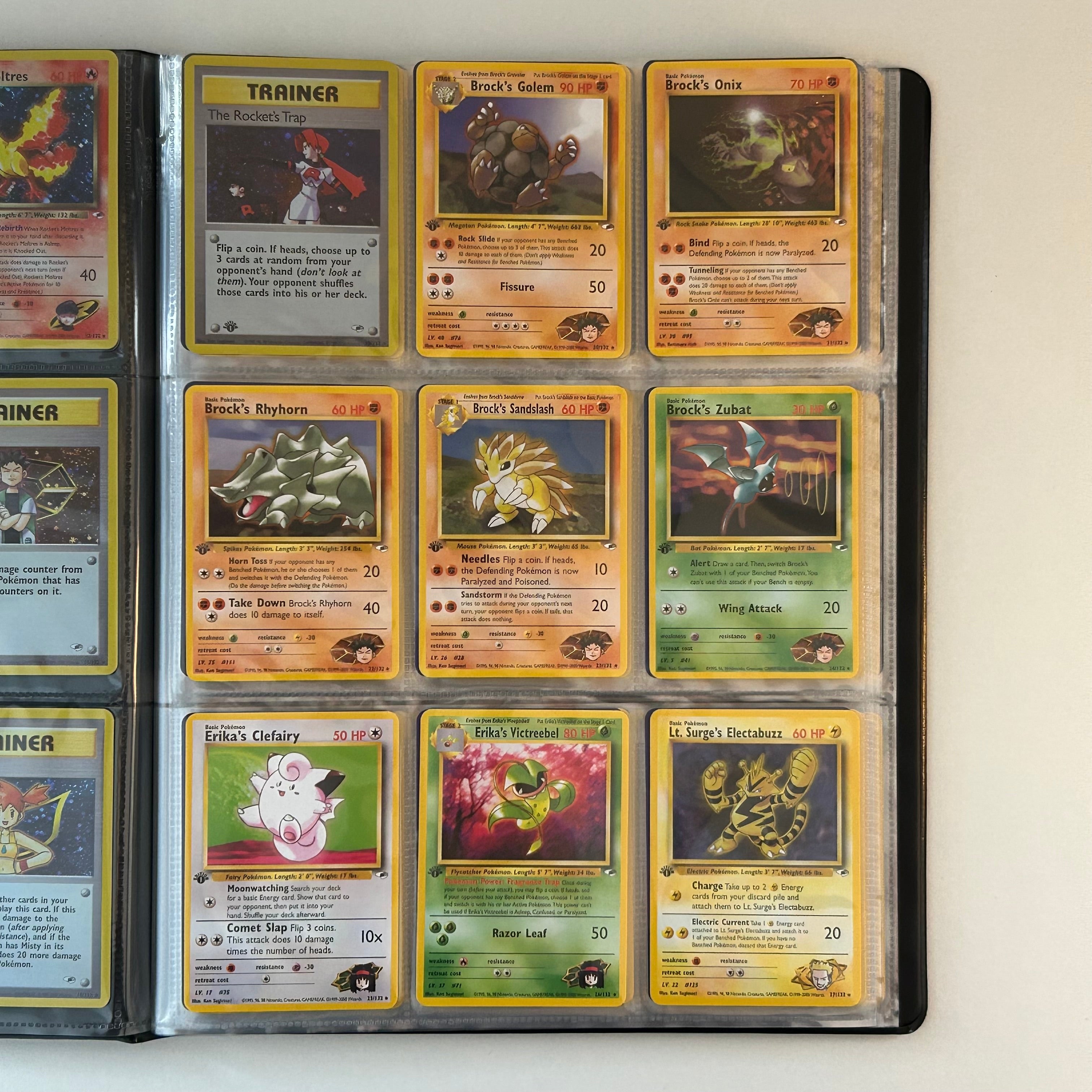 Complete set: Gym Heroes Set (first edition) (G1) / 1999 / PROXY Pokémon TCG card(s)
