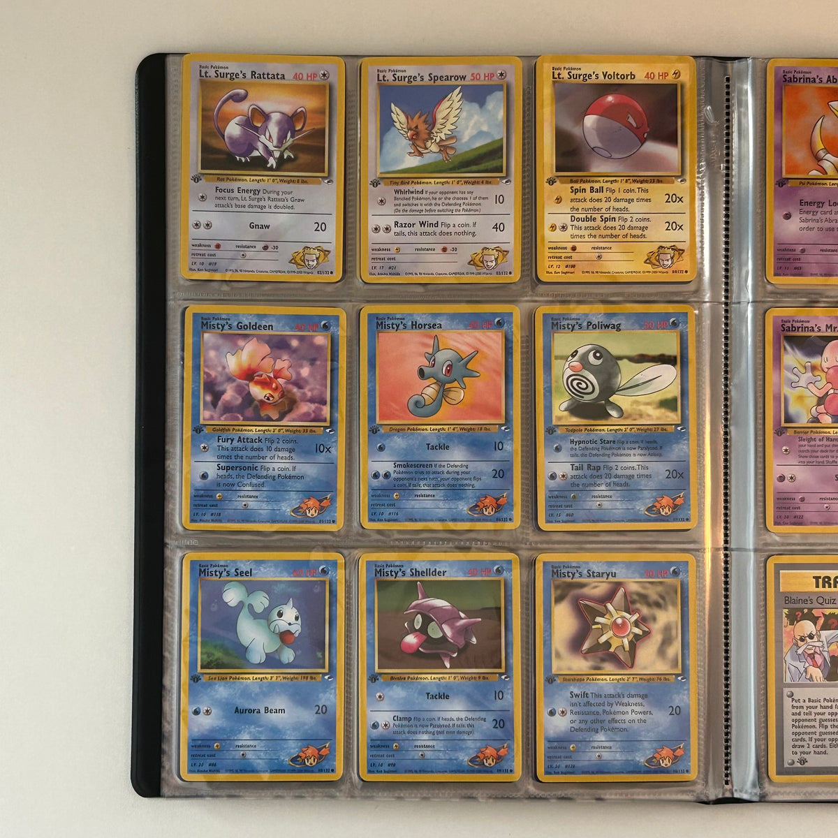 Complete set: Gym Heroes Set (first edition) (G1) / 1999 / PROXY Pokémon TCG card(s)