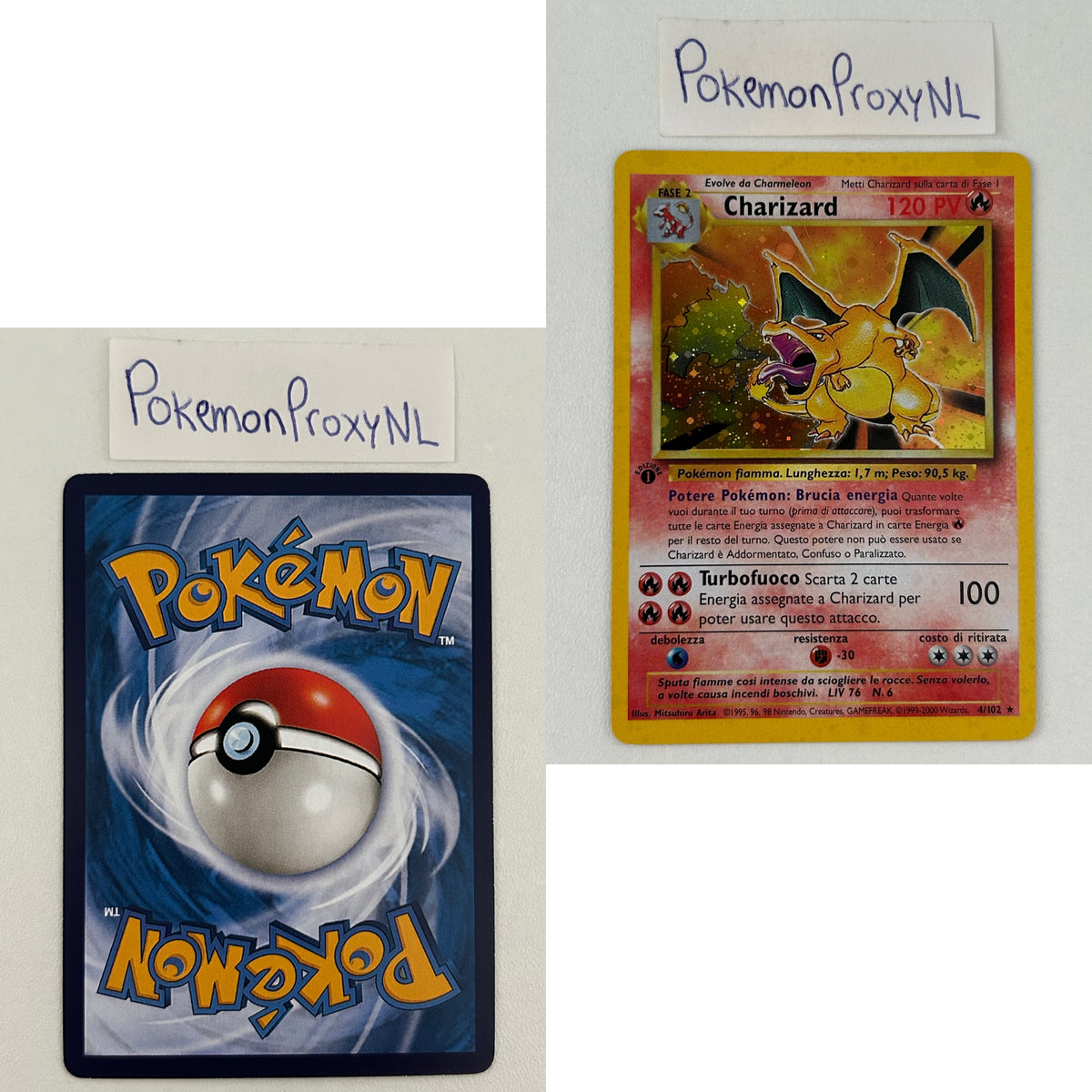 Base Set (first edition) ITALIAN (BS) / 2000 / PROXY Pokémon TCG card(s)