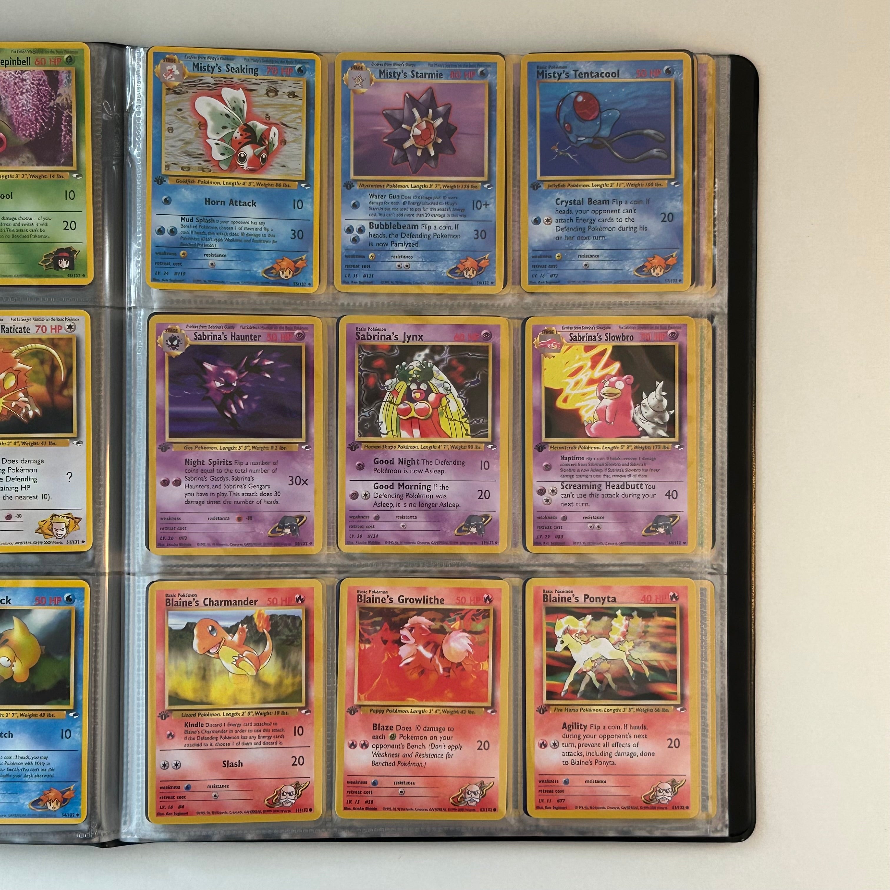 Complete set: Gym Heroes Set (first edition) (G1) / 1999 / PROXY Pokémon TCG card(s)