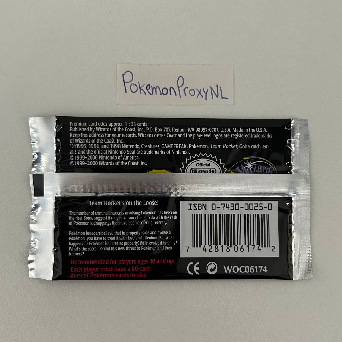 Booster box/packs: Team Rocket Set (first edition) (RO) / PROXY Pokémon TCG card(s)