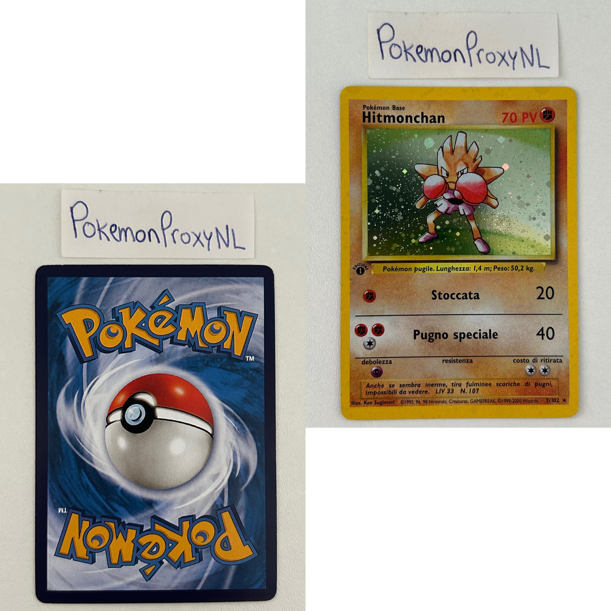 Base Set (first edition) ITALIAN (BS) / 2000 / PROXY Pokémon TCG card(s)