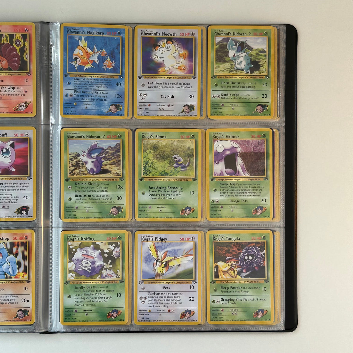 Complete set: Gym Challenge Set (first edition) (G2) / 1999 / PROXY Pokémon TCG card(s)