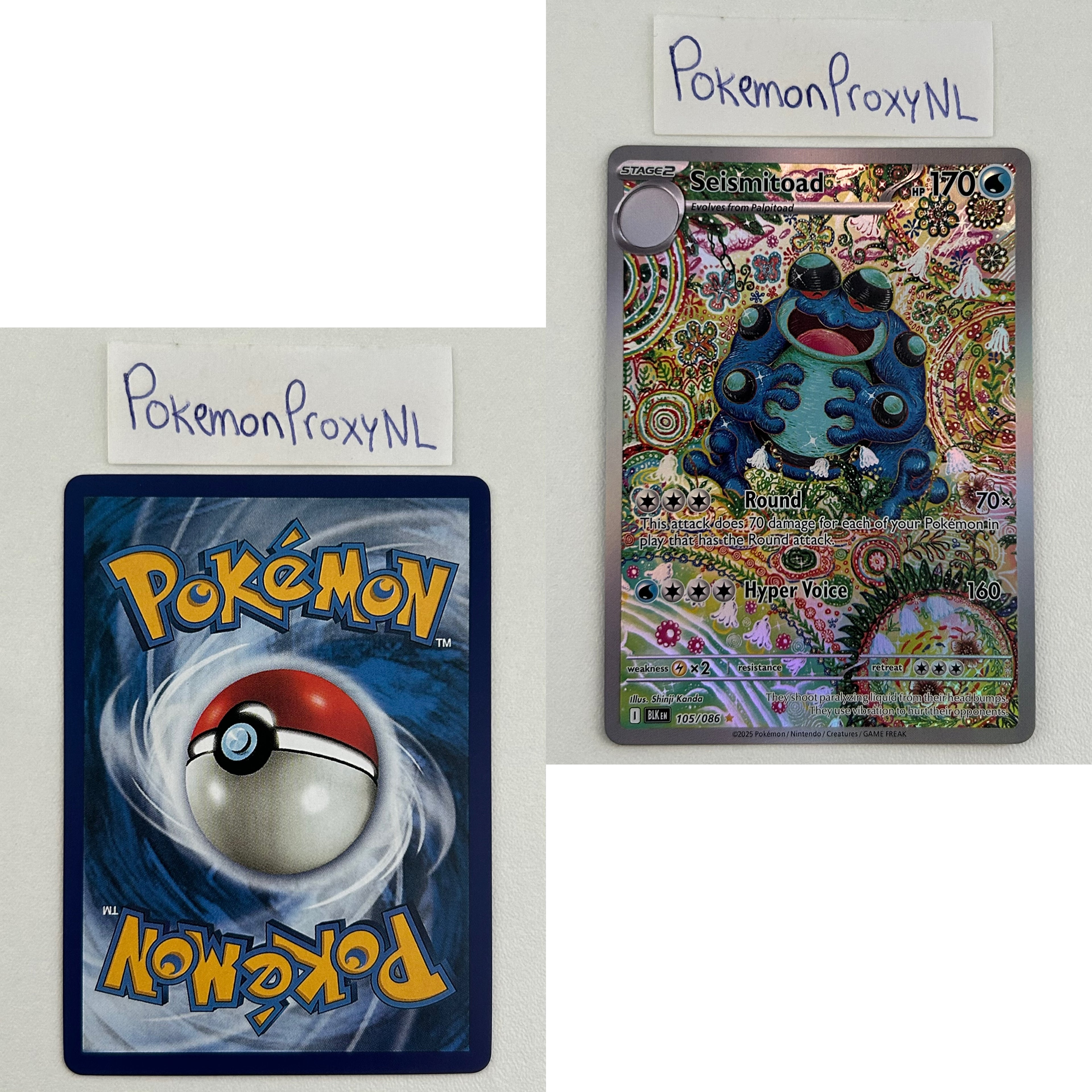 Black Bolt Set (BLK) / 001/086 - 172/086 / 2025 / PROXY Pokémon TCG card(s)