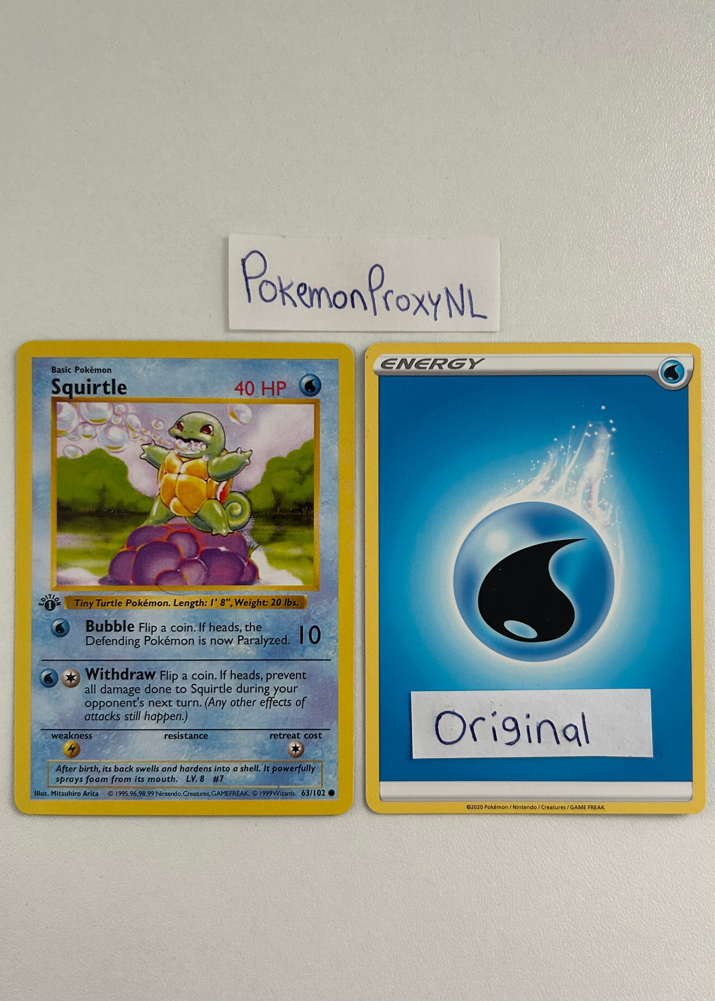 Base Set (First Edition) Booster with 11 cards / Base Set / 1999 / PROXY Pokémon TCG card(s)