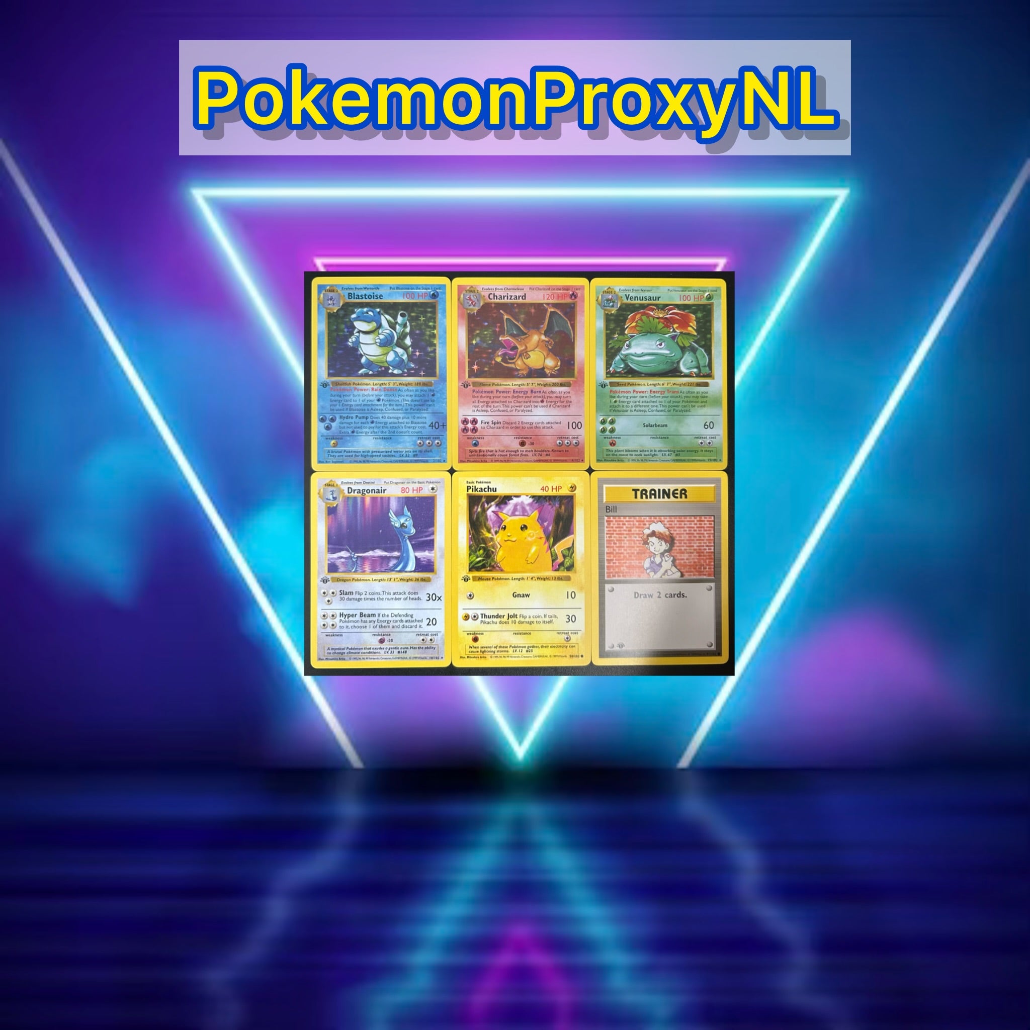 Complete Base Set (1st) bundle (shadowless) / Base Set / 1/102 - 102/102 / 1999 / PROXY Pokémon TCG card(s)