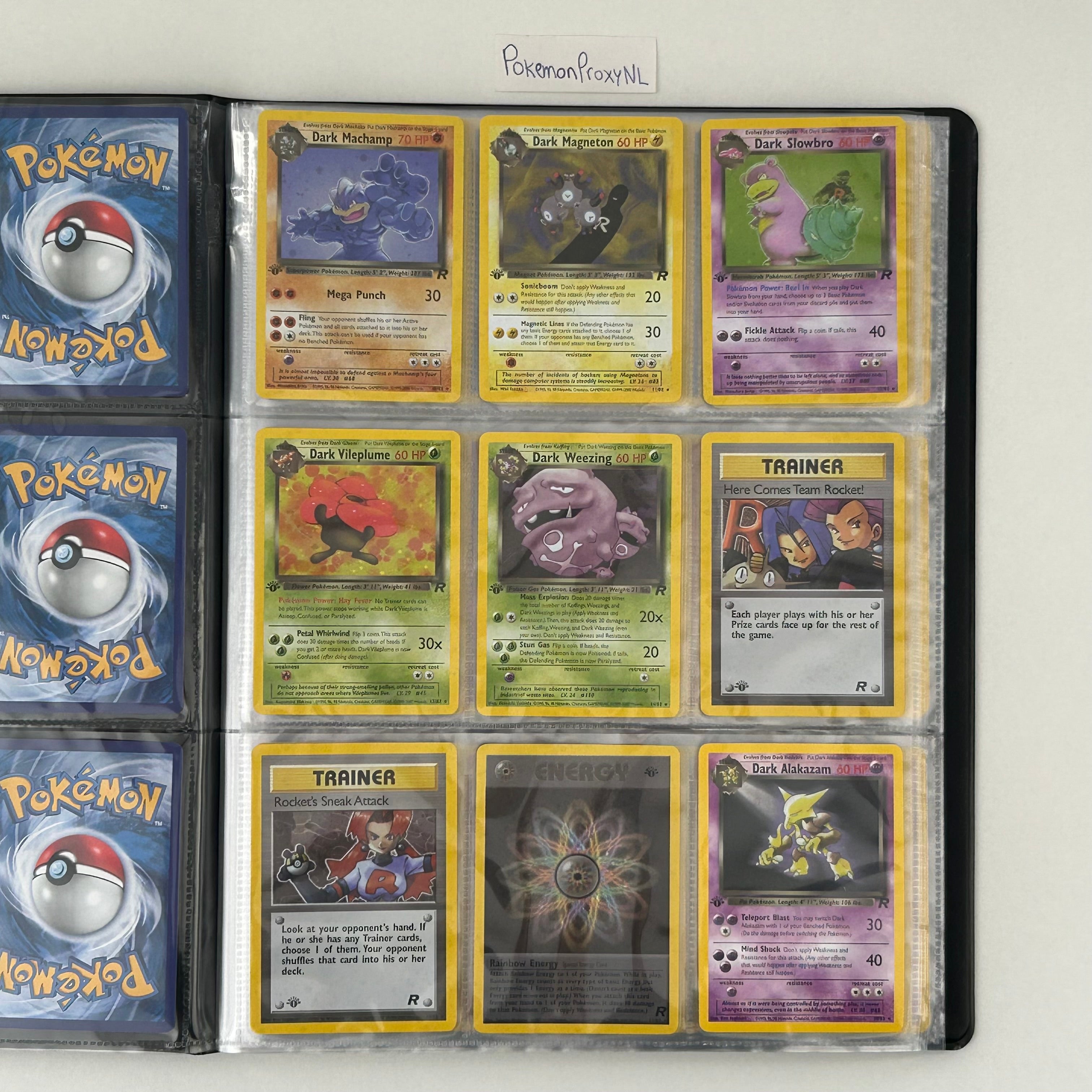 Complete set: Team Rocket Set (first edition) (RO) / 1/82 - 83/82 / 1999 / PROXY Pokémon TCG card(s)