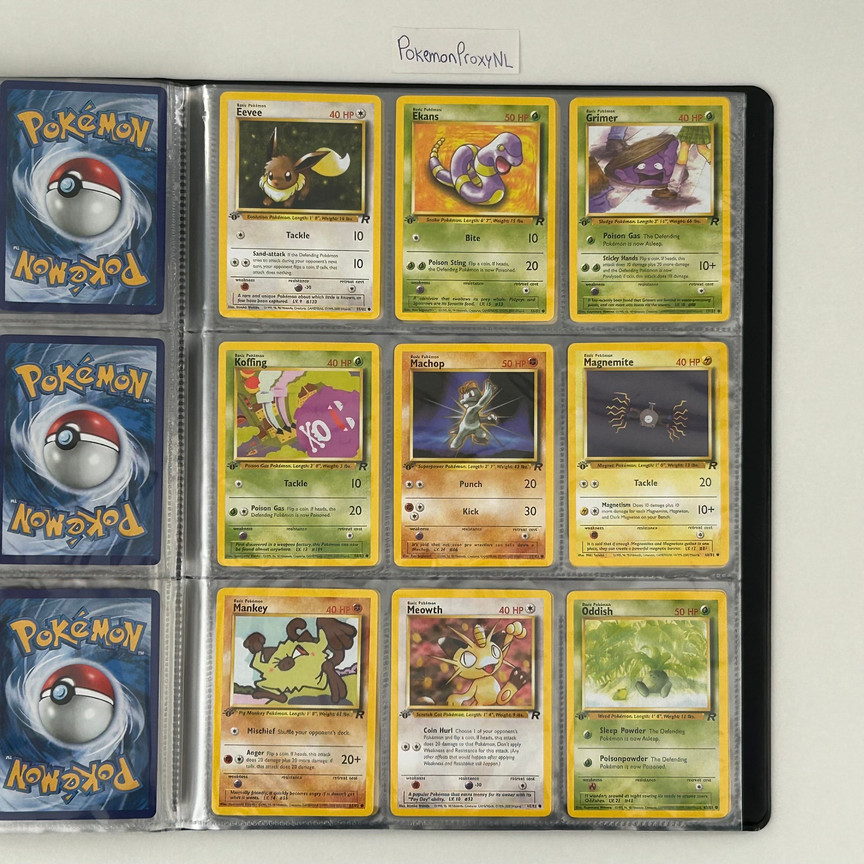 Complete set: Team Rocket Set (first edition) (RO) / 1/82 - 83/82 / 1999 / PROXY Pokémon TCG card(s)