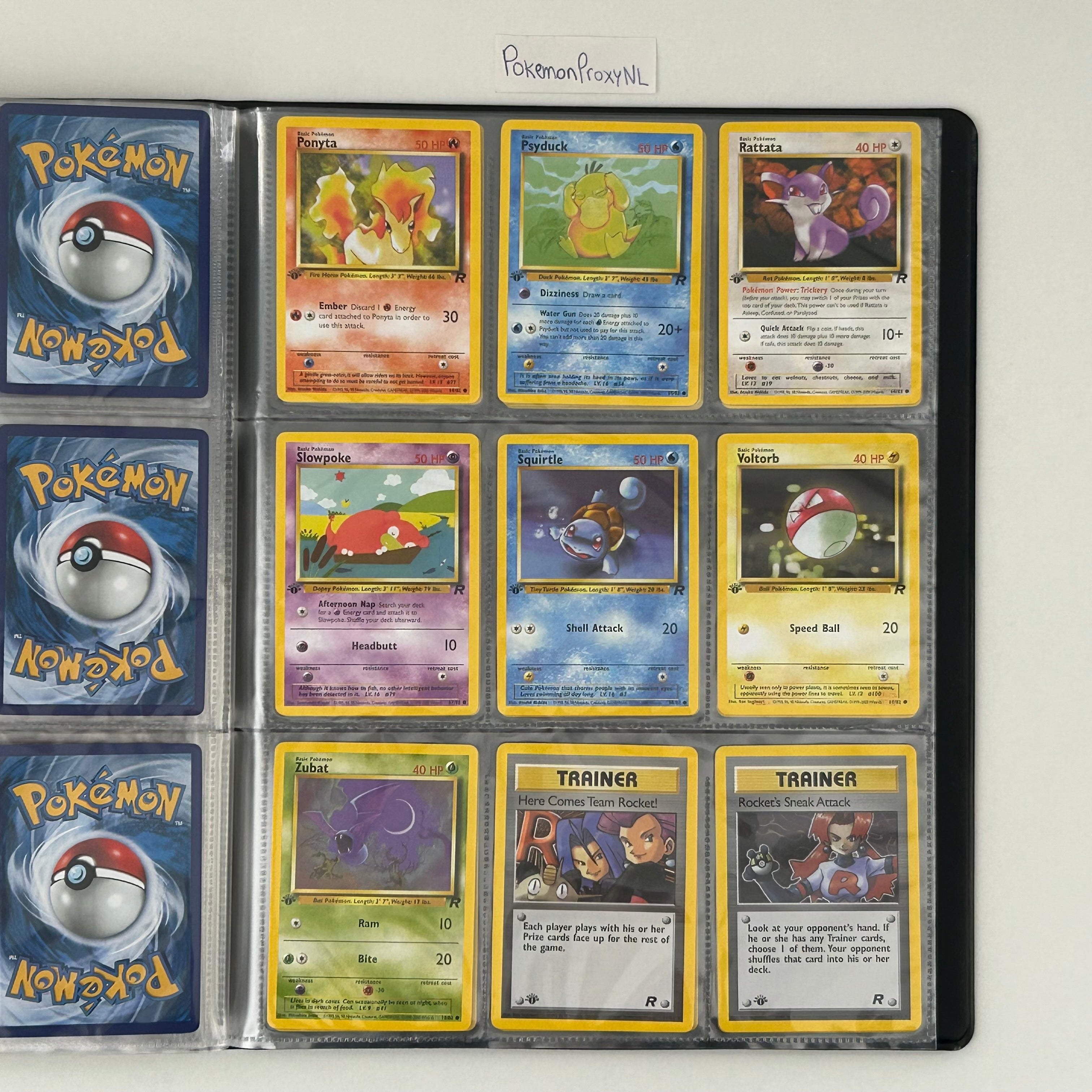 Complete set: Team Rocket Set (first edition) (RO) / 1/82 - 83/82 / 1999 / PROXY Pokémon TCG card(s)