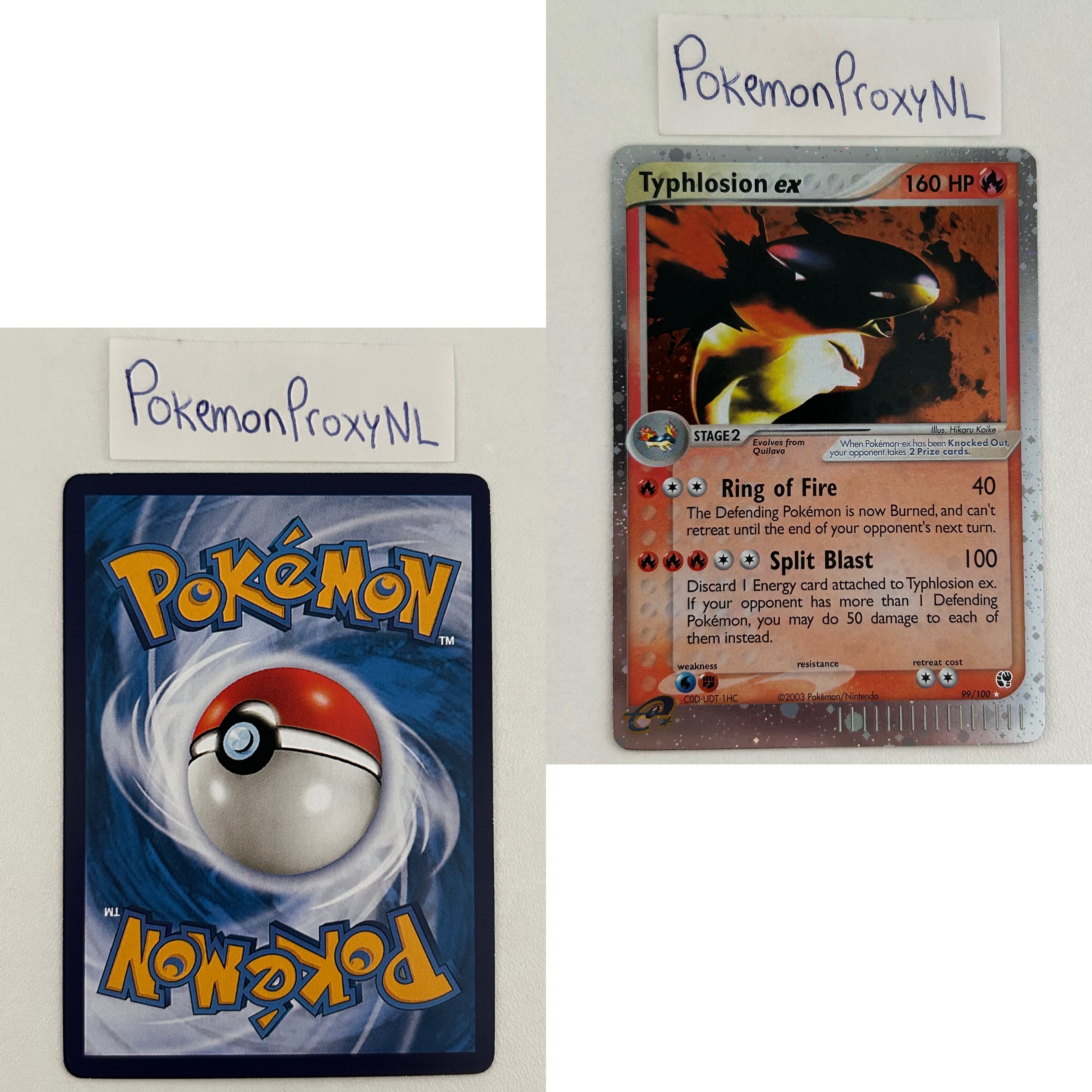 Sandstorm Set (SS) / 1/100 - 100/100 / 2003 / PROXY Pokémon TCG card(s)