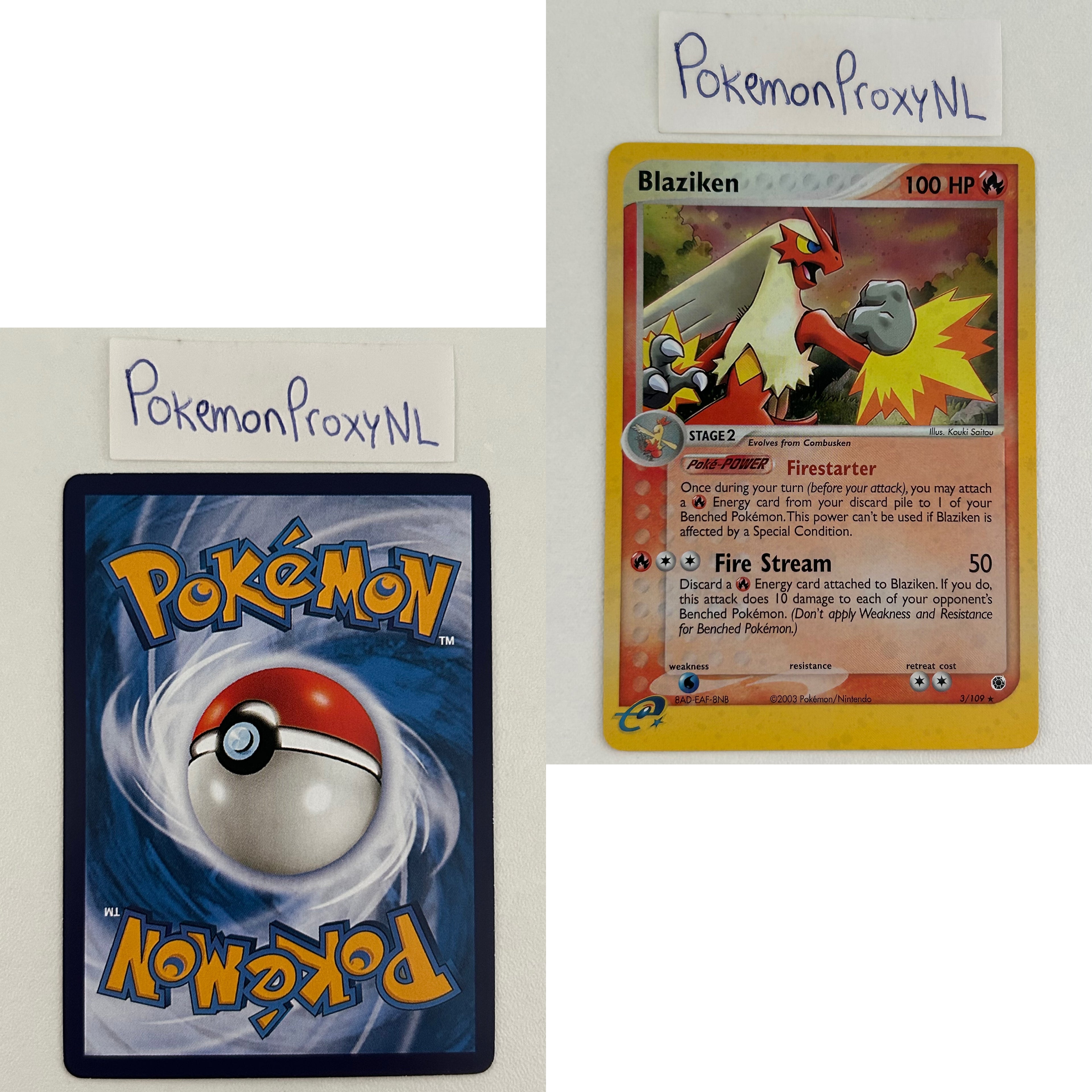 Ruby & Sapphire Set (RS) / 1/109 - 109/109 / 2003 / PROXY Pokémon TCG card(s)