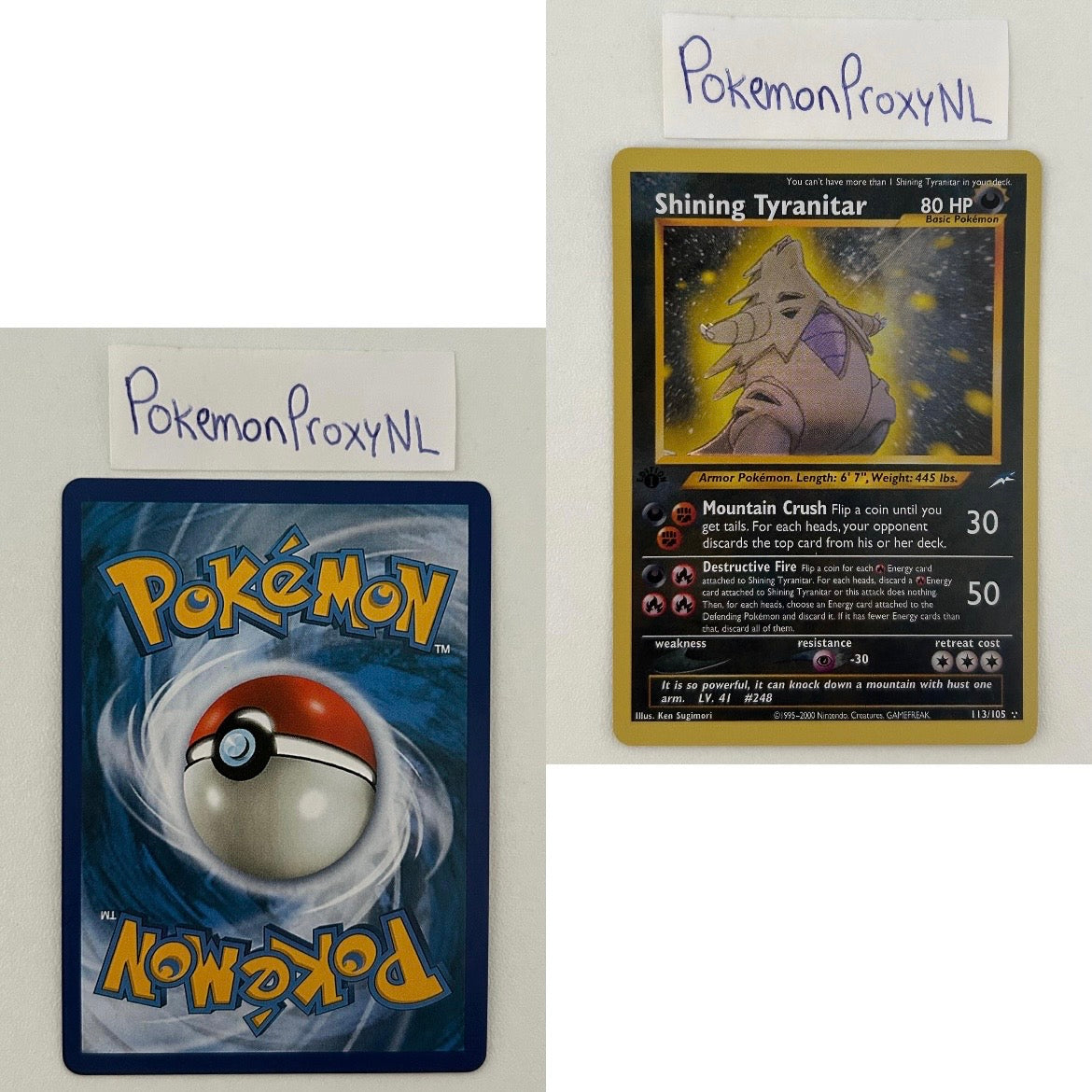 Neo Destiny Set (first edition) (N4) / 1/105 - 113/105 / 2002 / PROXY Pokémon TCG card(s)