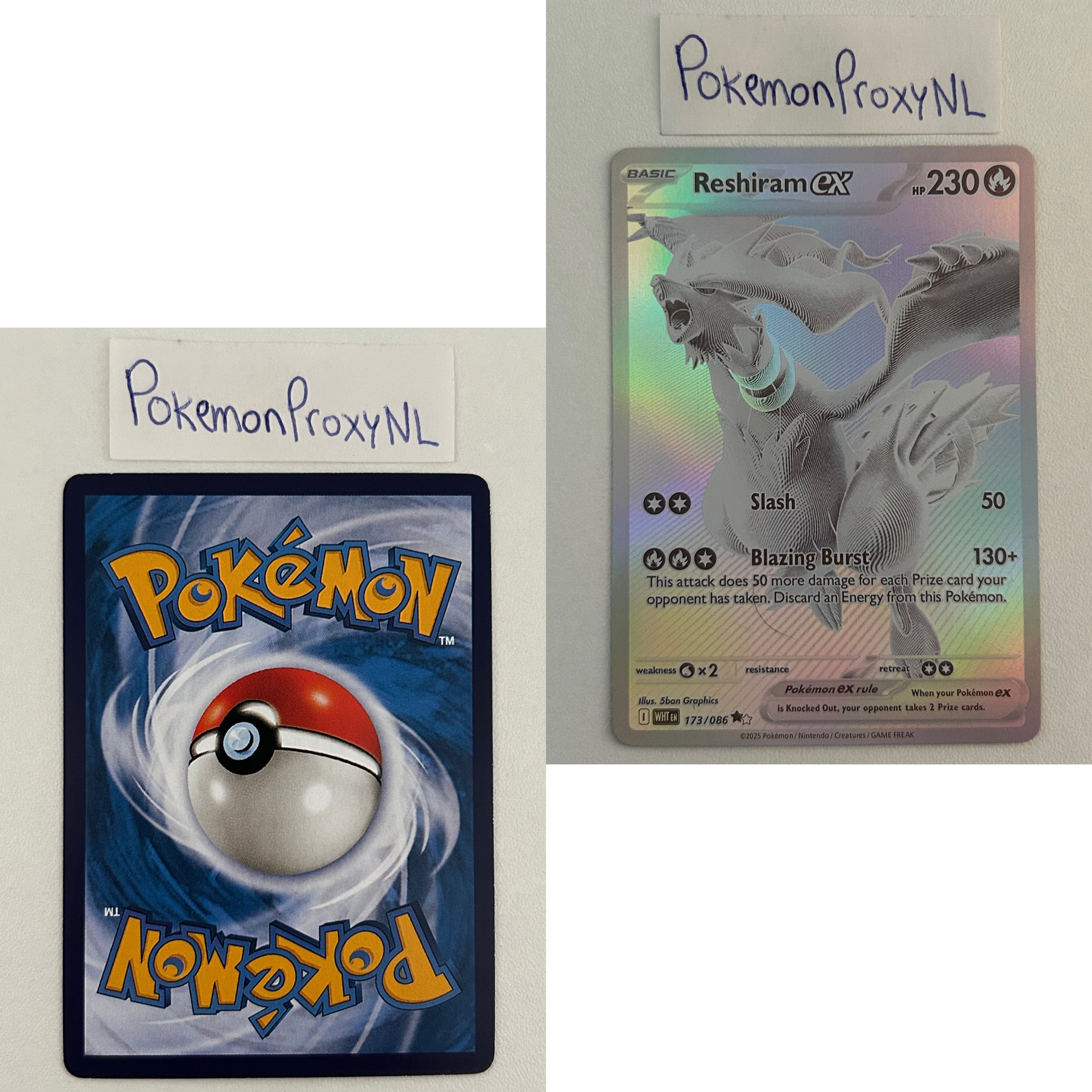 White Flare Set (WHT) / 001/086 - 173/086 / 2025 / PROXY Pokémon TCG card(s)