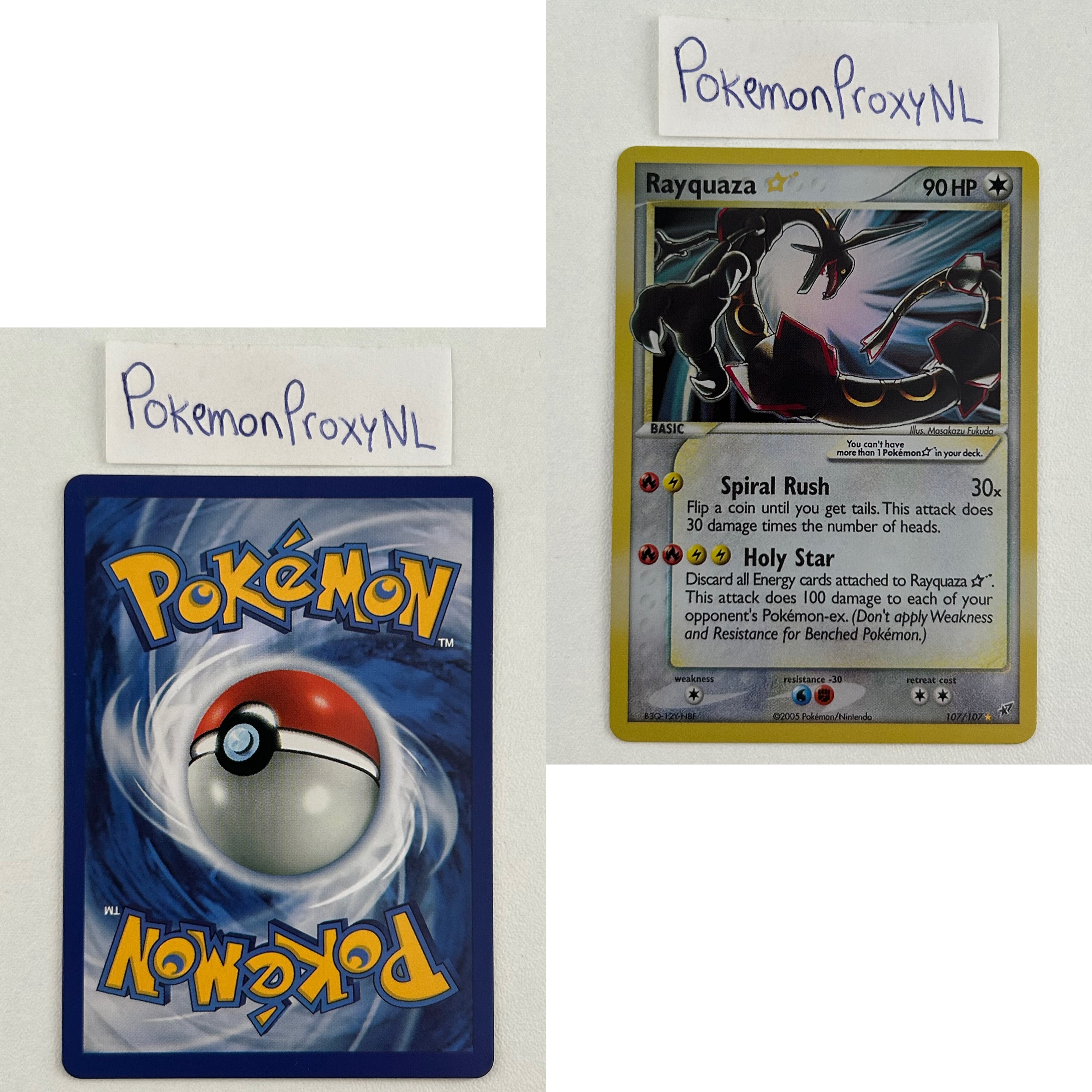 Deoxys Set (DX) / 1/107 - 108/107 / 2005 / PROXY Pokémon TCG card(s)