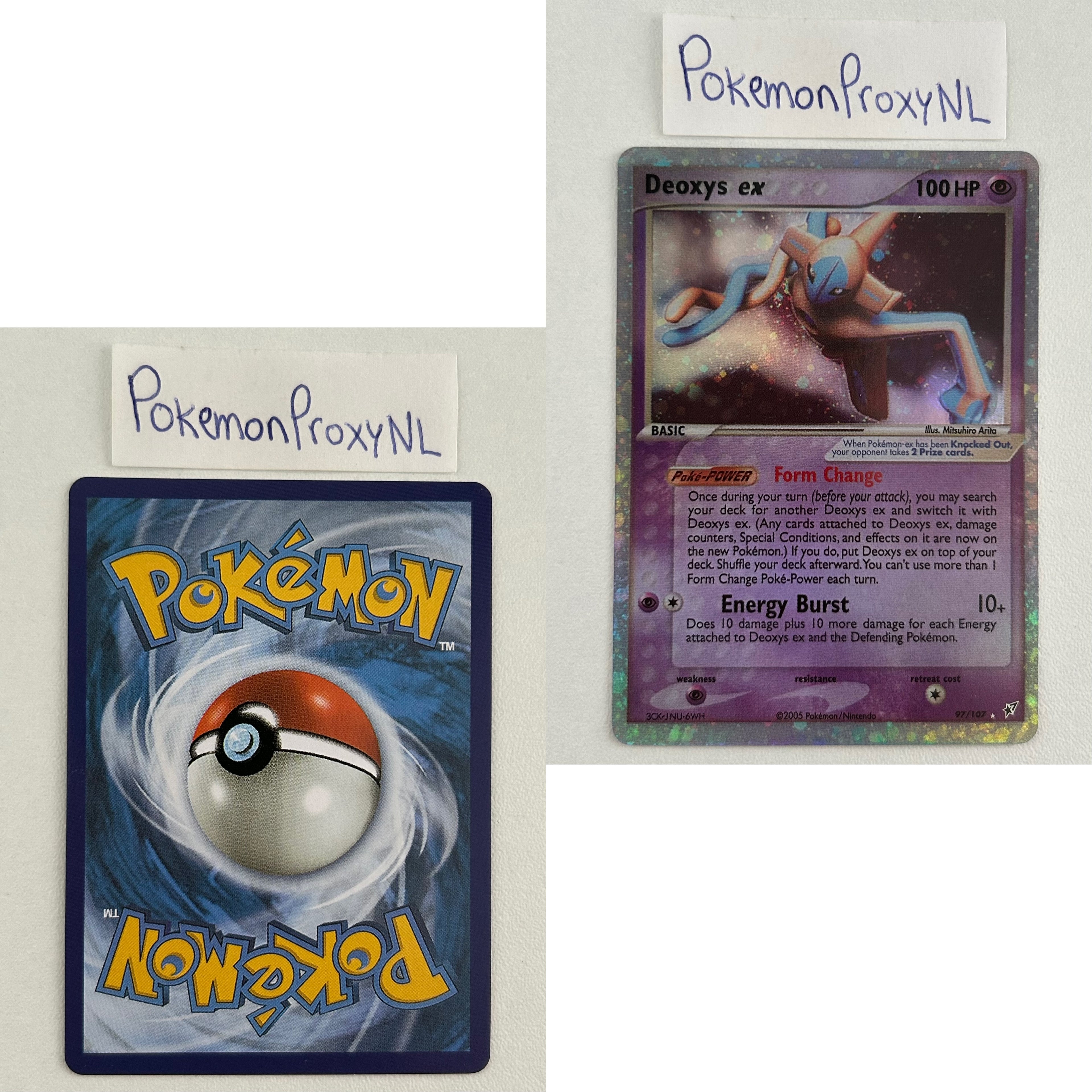 Deoxys Set (DX) / 1/107 - 108/107 / 2005 / PROXY Pokémon TCG card(s)