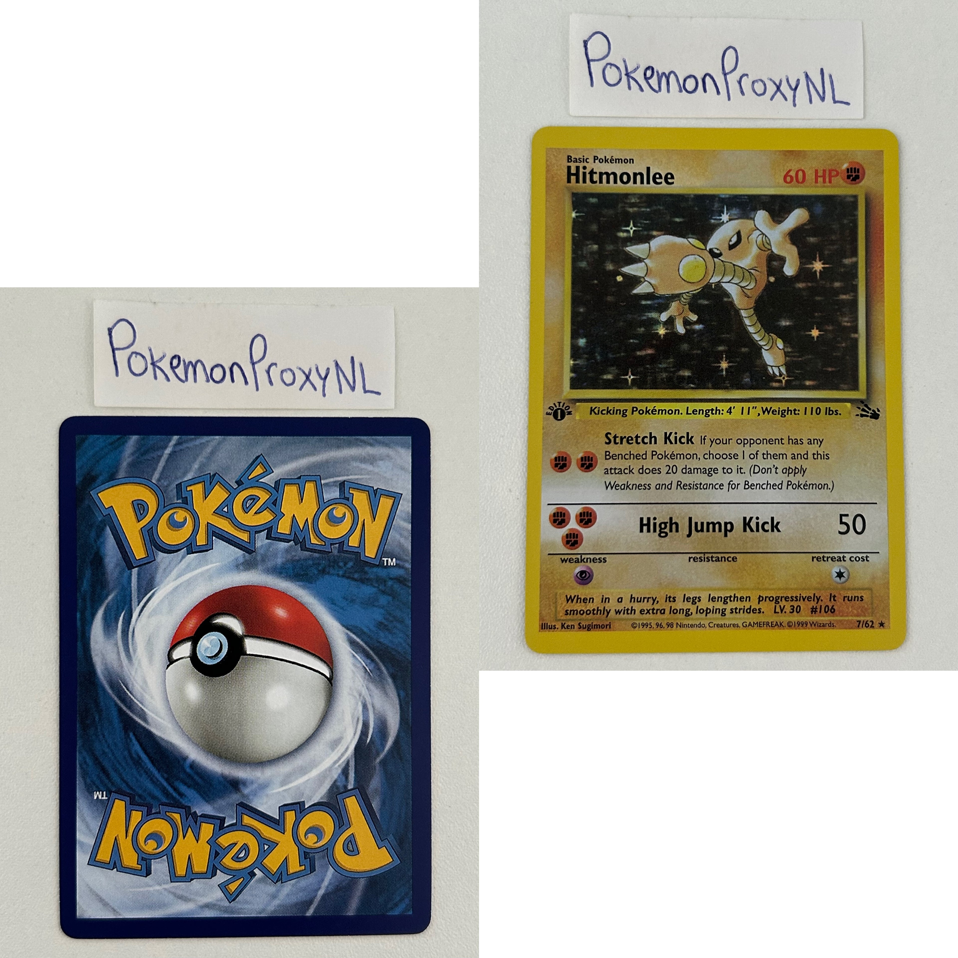 Fossil Set (first edition) (FO) / 1/62 - 62/62 / 1999 / PROXY Pokémon TCG card(s)