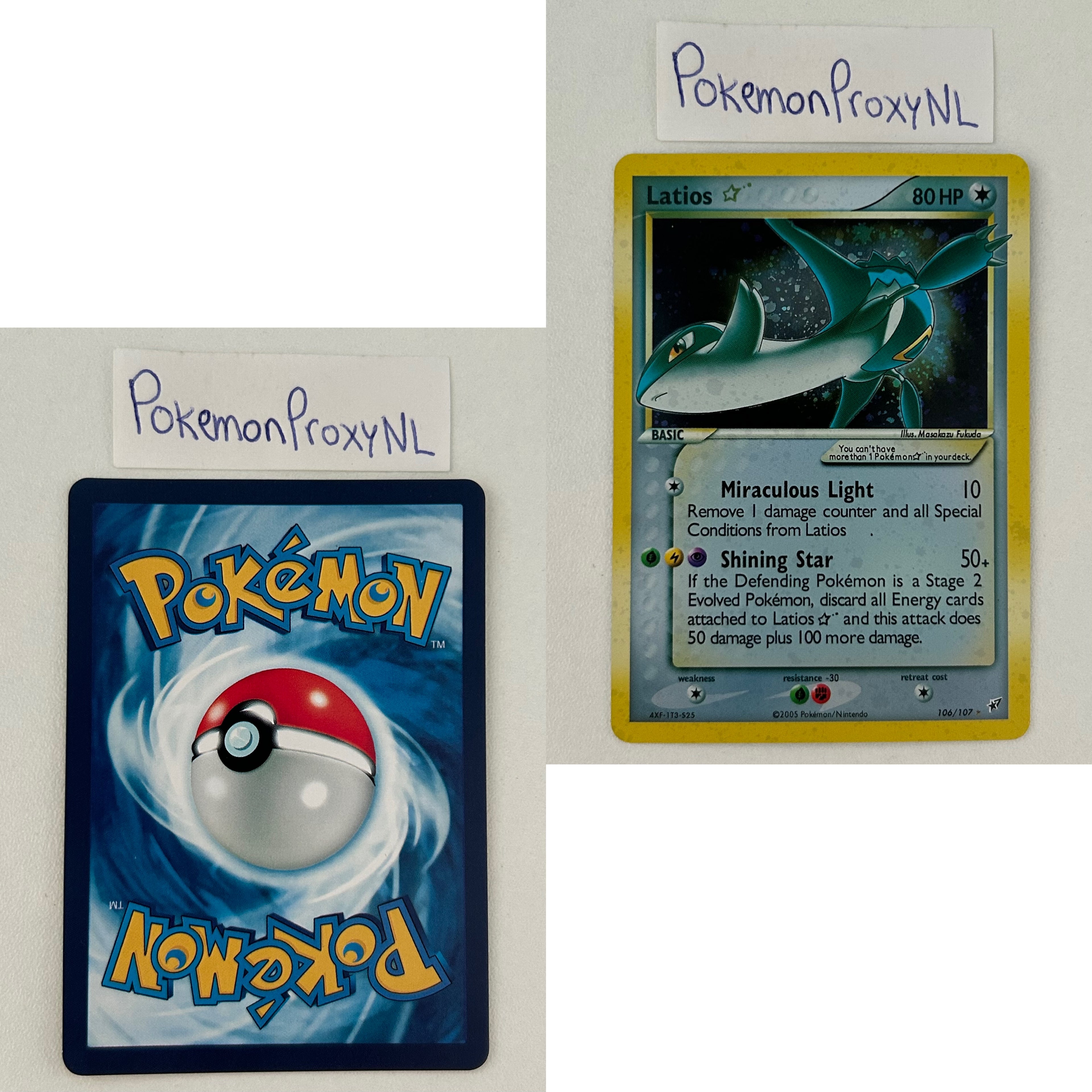 Deoxys Set (DX) / 1/107 - 108/107 / 2005 / PROXY Pokémon TCG card(s)