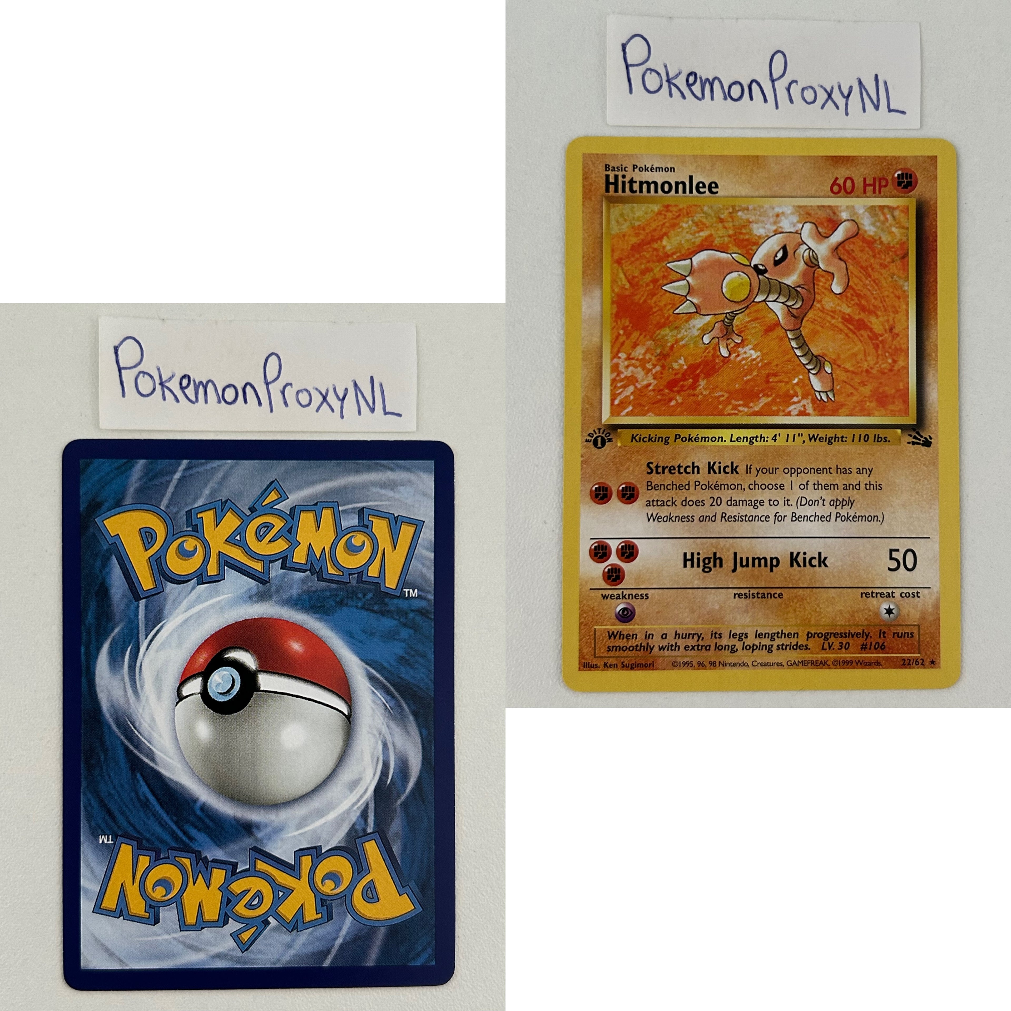 Fossil Set (first edition) (FO) / 1/62 - 62/62 / 1999 / PROXY Pokémon TCG card(s)