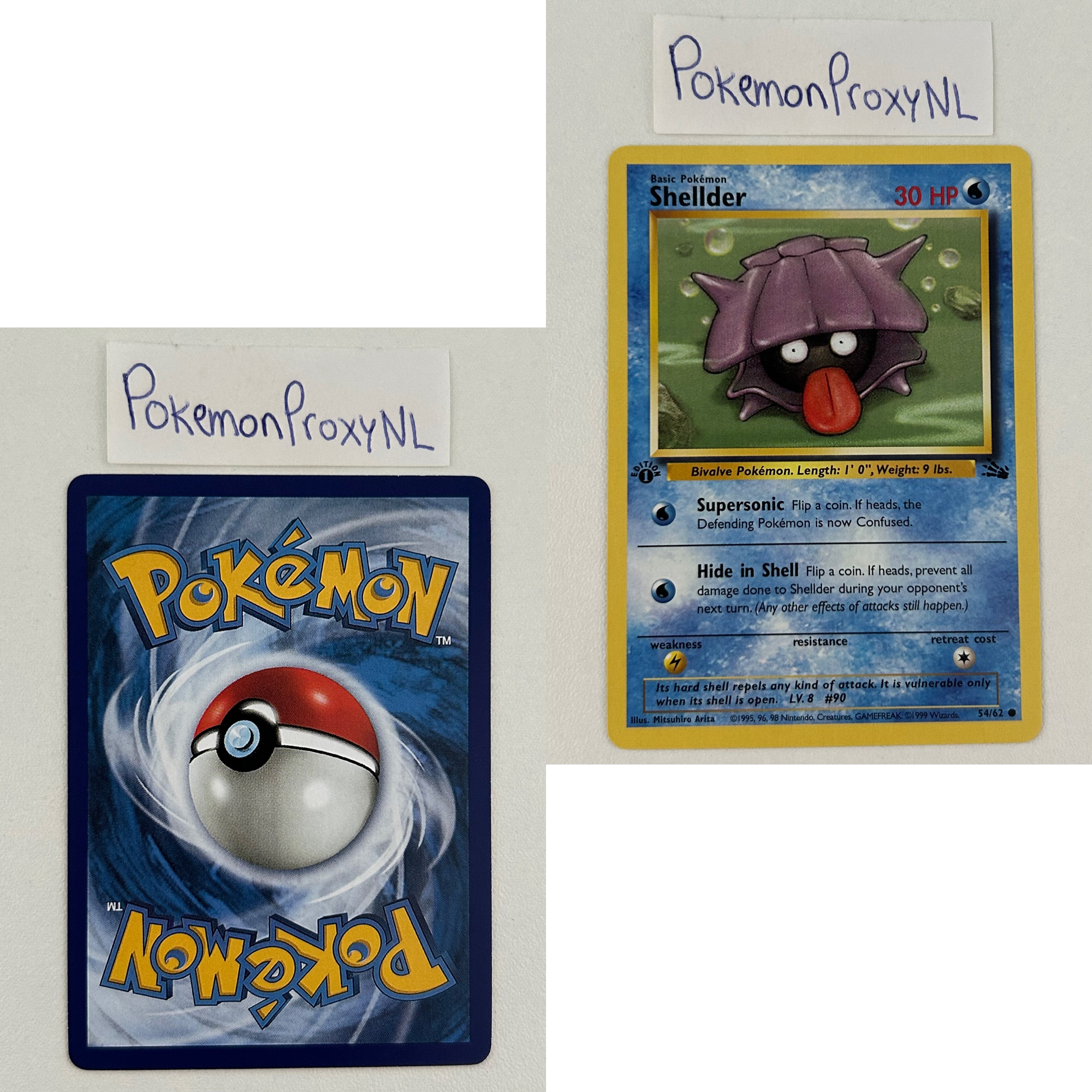Fossil Set (first edition) (FO) / 1/62 - 62/62 / 1999 / PROXY Pokémon TCG card(s)