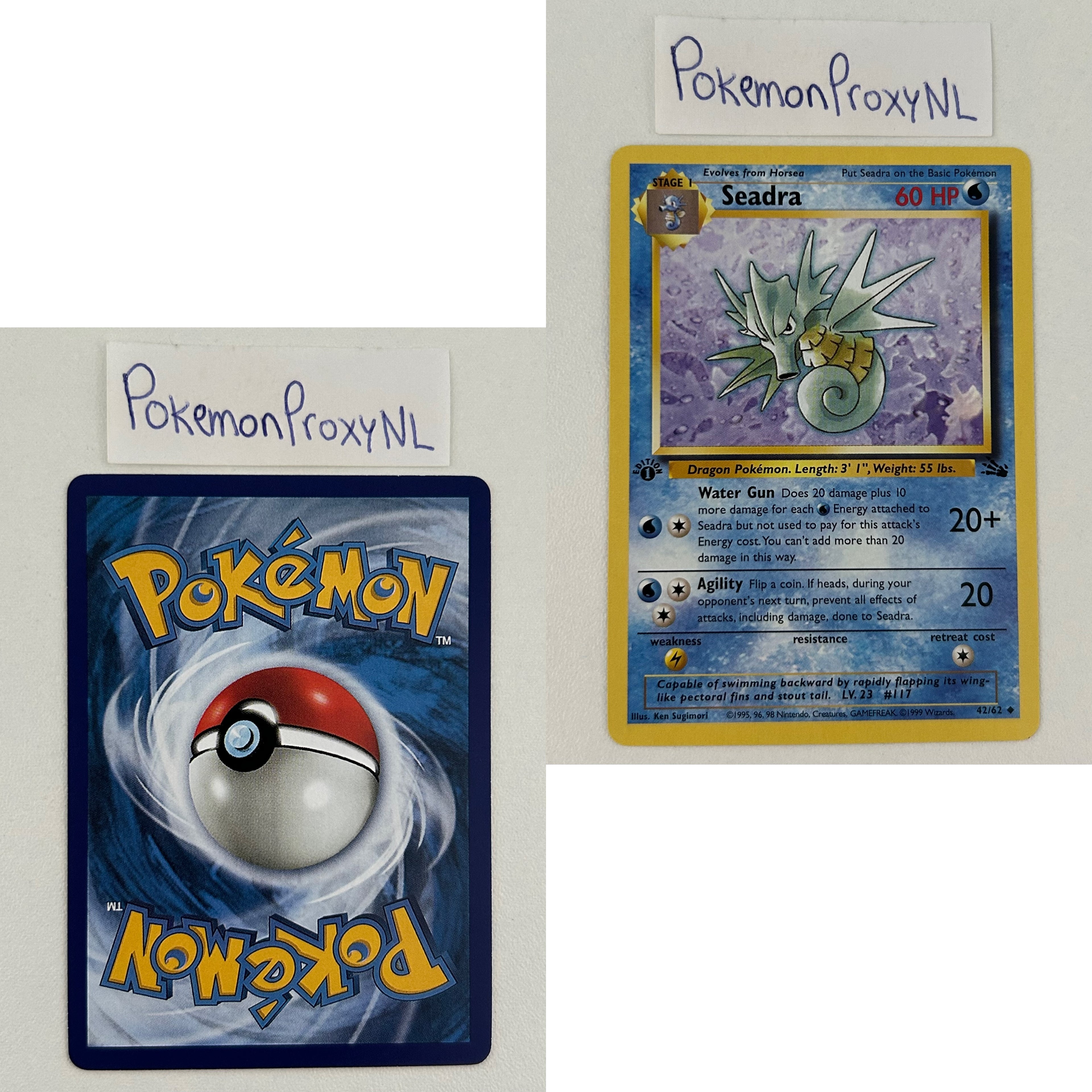 Fossil Set (first edition) (FO) / 1/62 - 62/62 / 1999 / PROXY Pokémon TCG card(s)