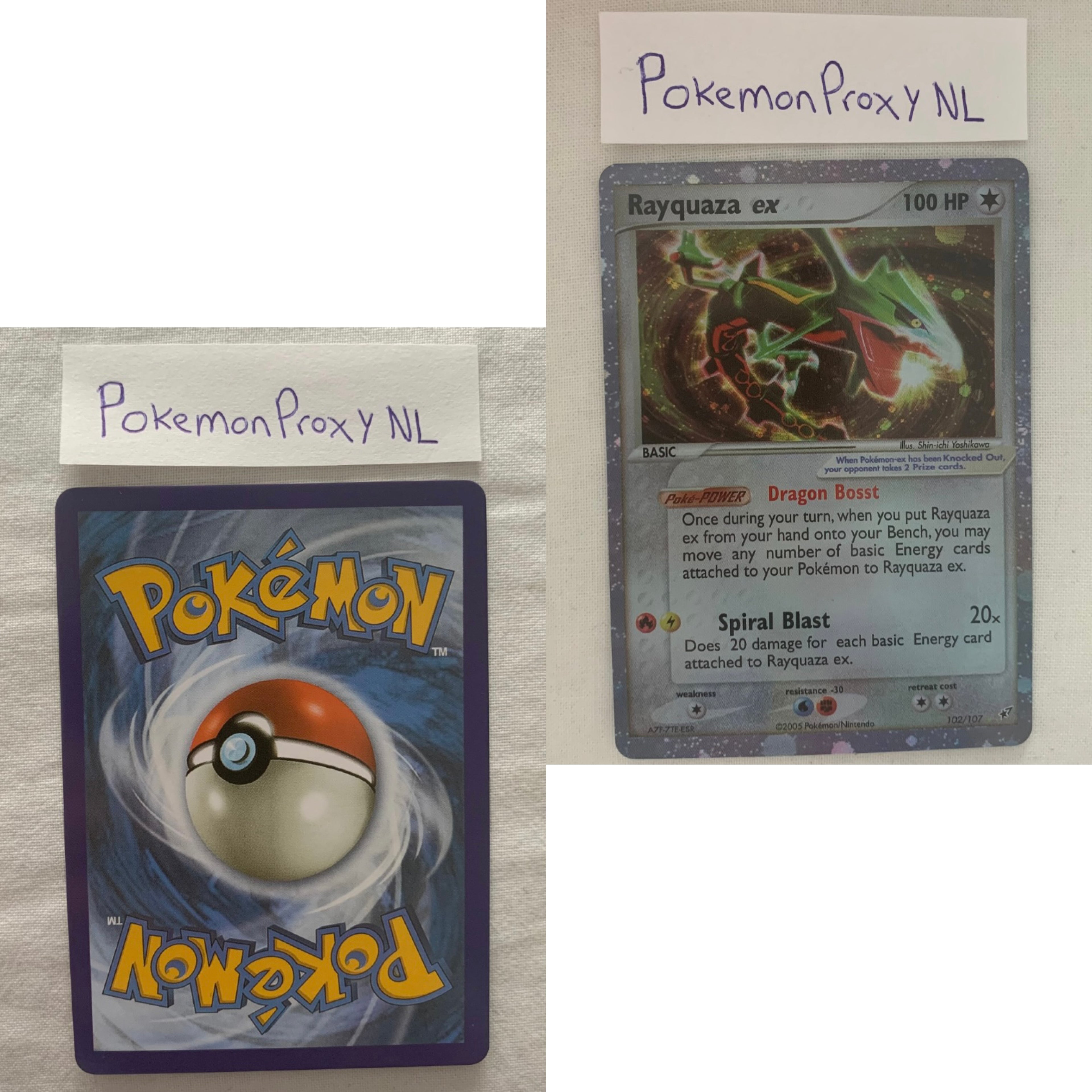 Deoxys Set (DX) / 1/107 - 108/107 / 2005 / PROXY Pokémon TCG card(s)