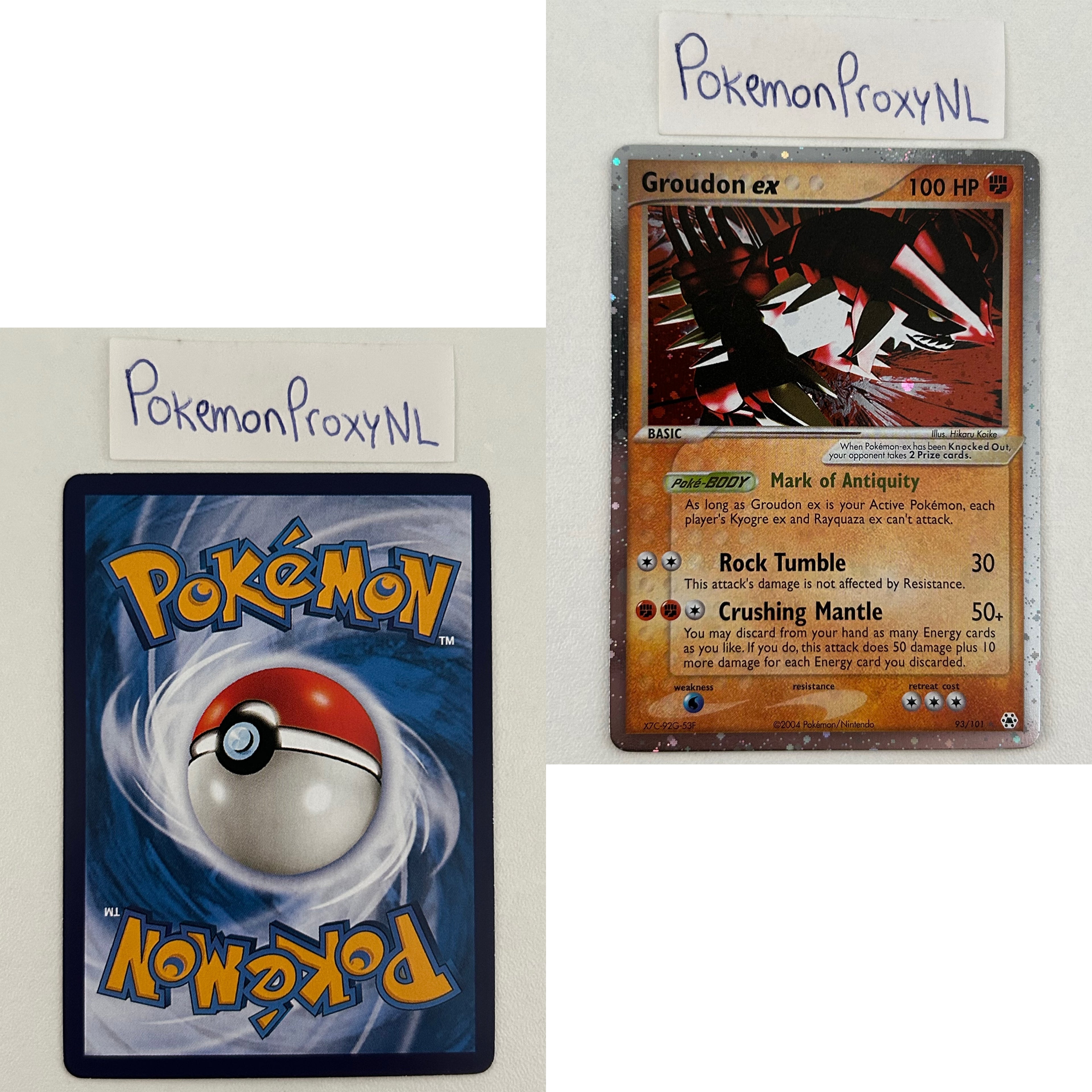 Hidden Legends Set (HL) / 1/101 - 102/101 / 2004 / PROXY Pokémon TCG card(s)