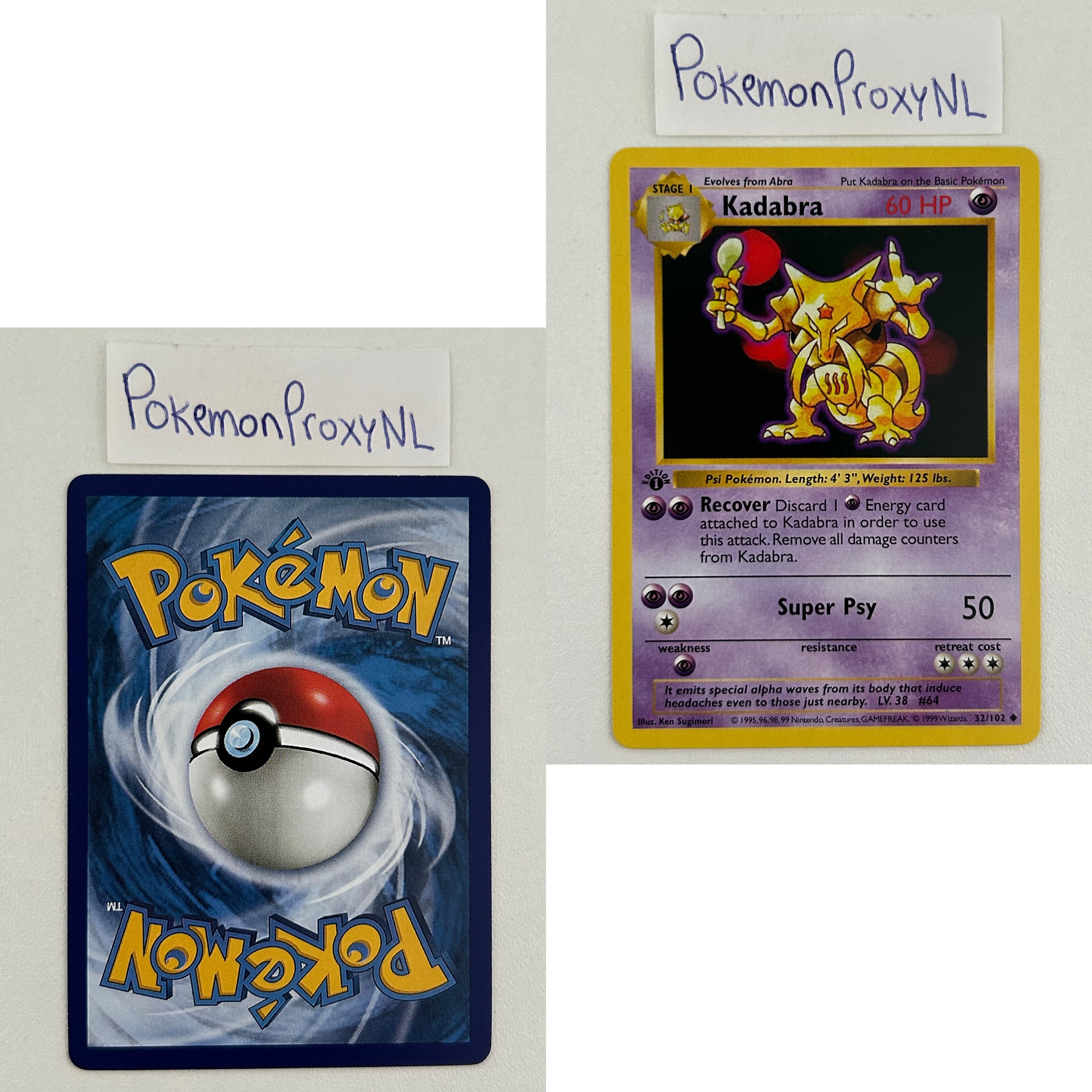 Base Set Set (first edition + shadowless) (BS) / 1/102 - 102/102 / 1999 / PROXY Pokémon TCG card(s)