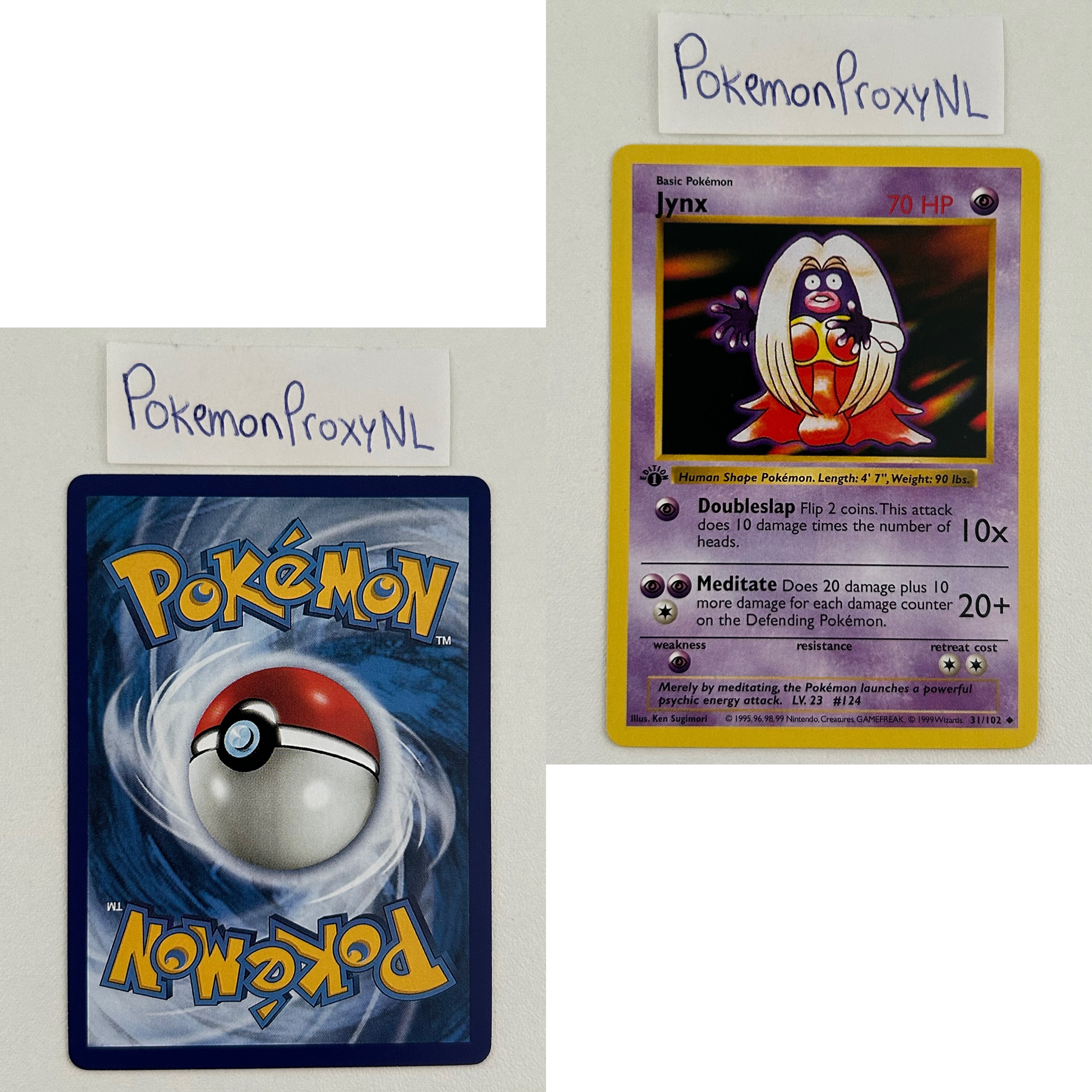 Base Set Set (first edition + shadowless) (BS) / 1/102 - 102/102 / 1999 / PROXY Pokémon TCG card(s)
