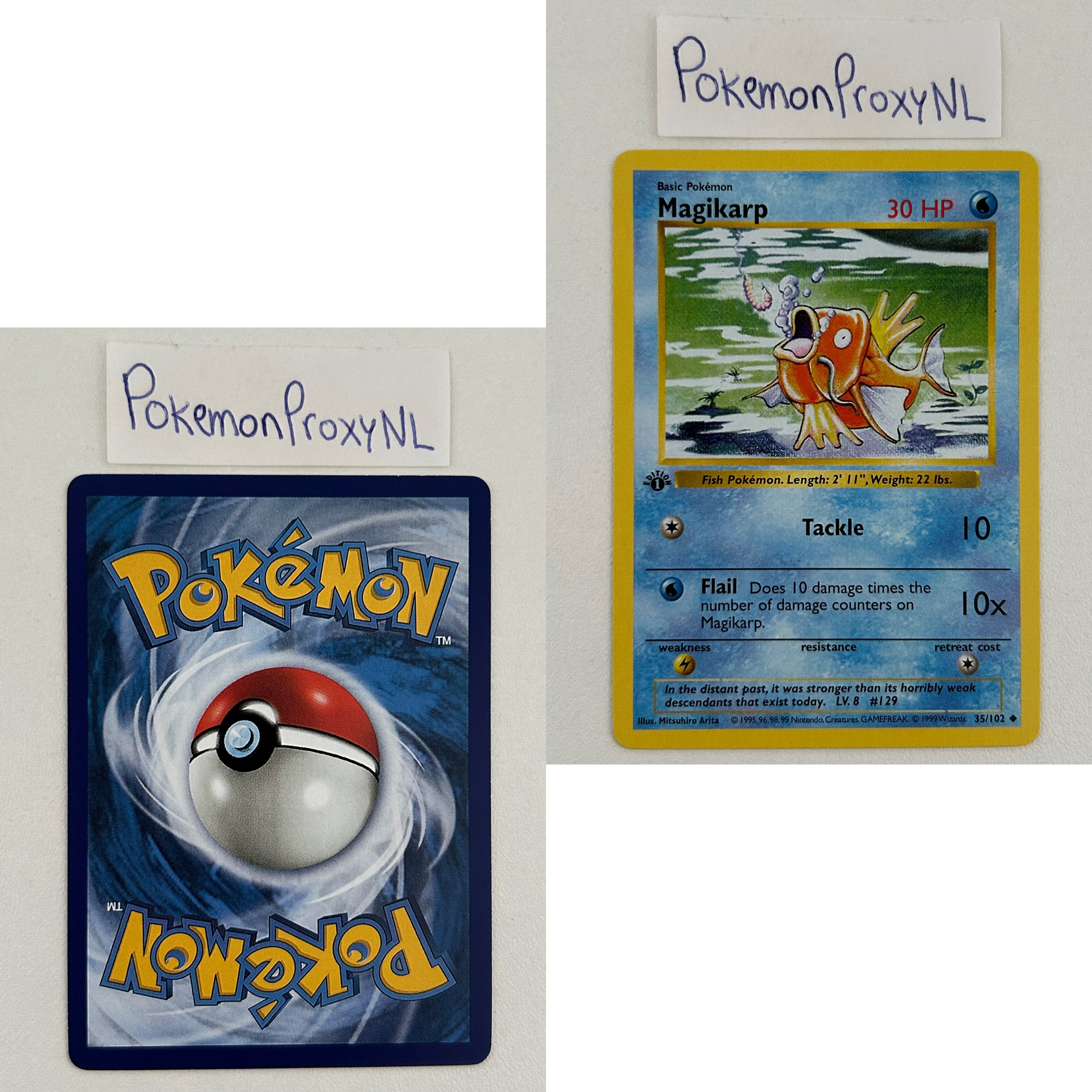 Base Set Set (first edition + shadowless) (BS) / 1/102 - 102/102 / 1999 / PROXY Pokémon TCG card(s)