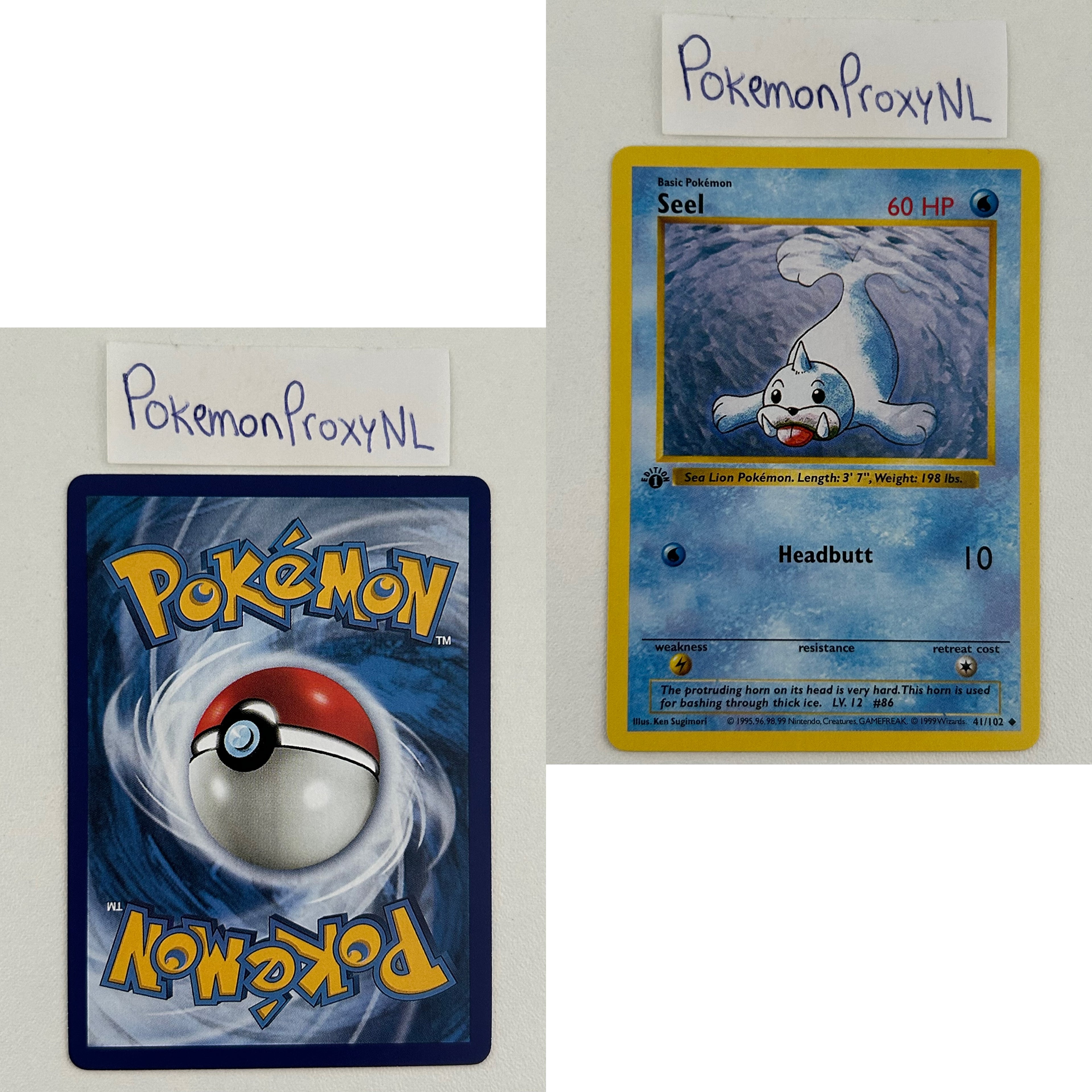 Base Set Set (first edition + shadowless) (BS) / 1/102 - 102/102 / 1999 / PROXY Pokémon TCG card(s)