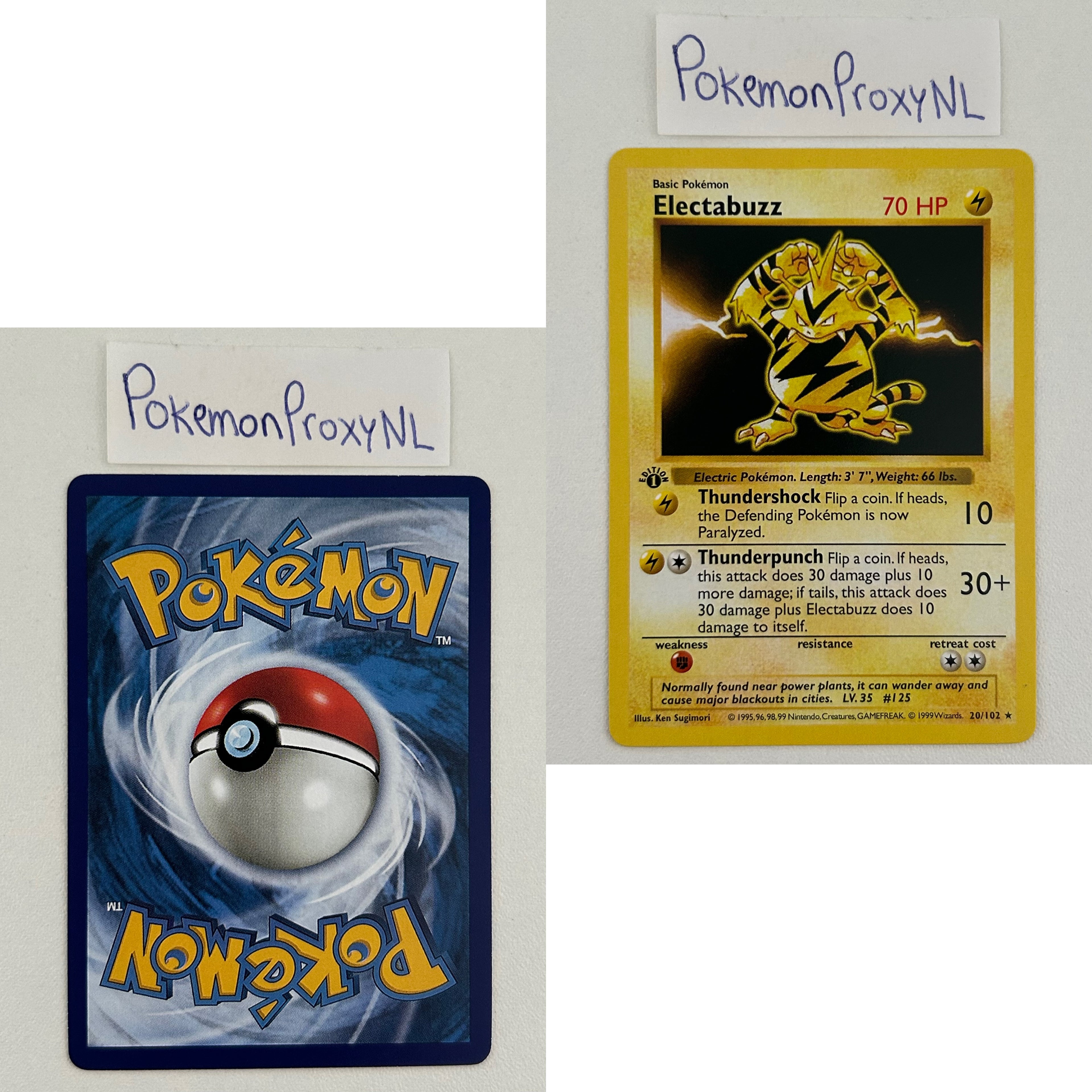 Base Set Set (first edition + shadowless) (BS) / 1/102 - 102/102 / 1999 / PROXY Pokémon TCG card(s)