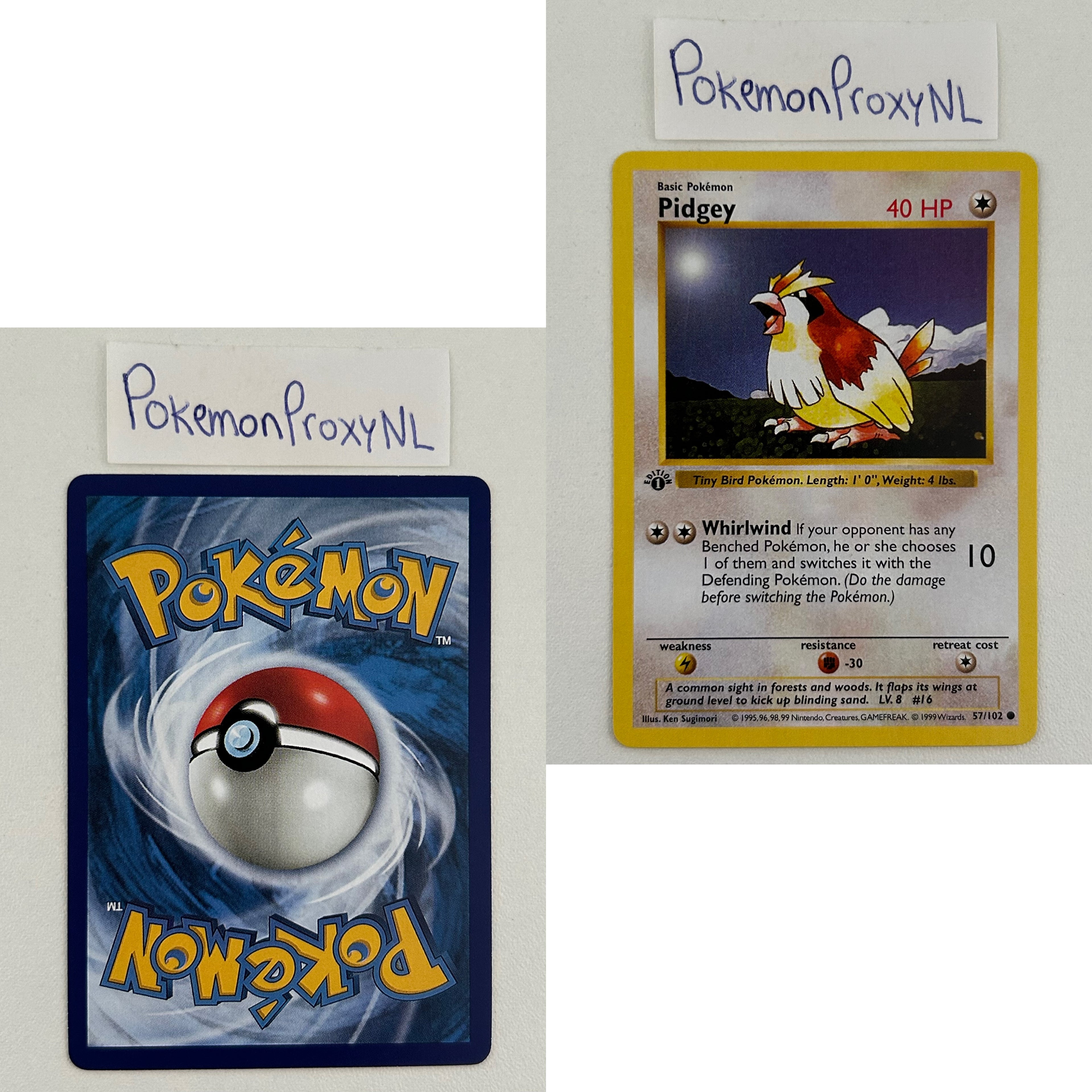 Base Set Set (first edition + shadowless) (BS) / 1/102 - 102/102 / 1999 / PROXY Pokémon TCG card(s)