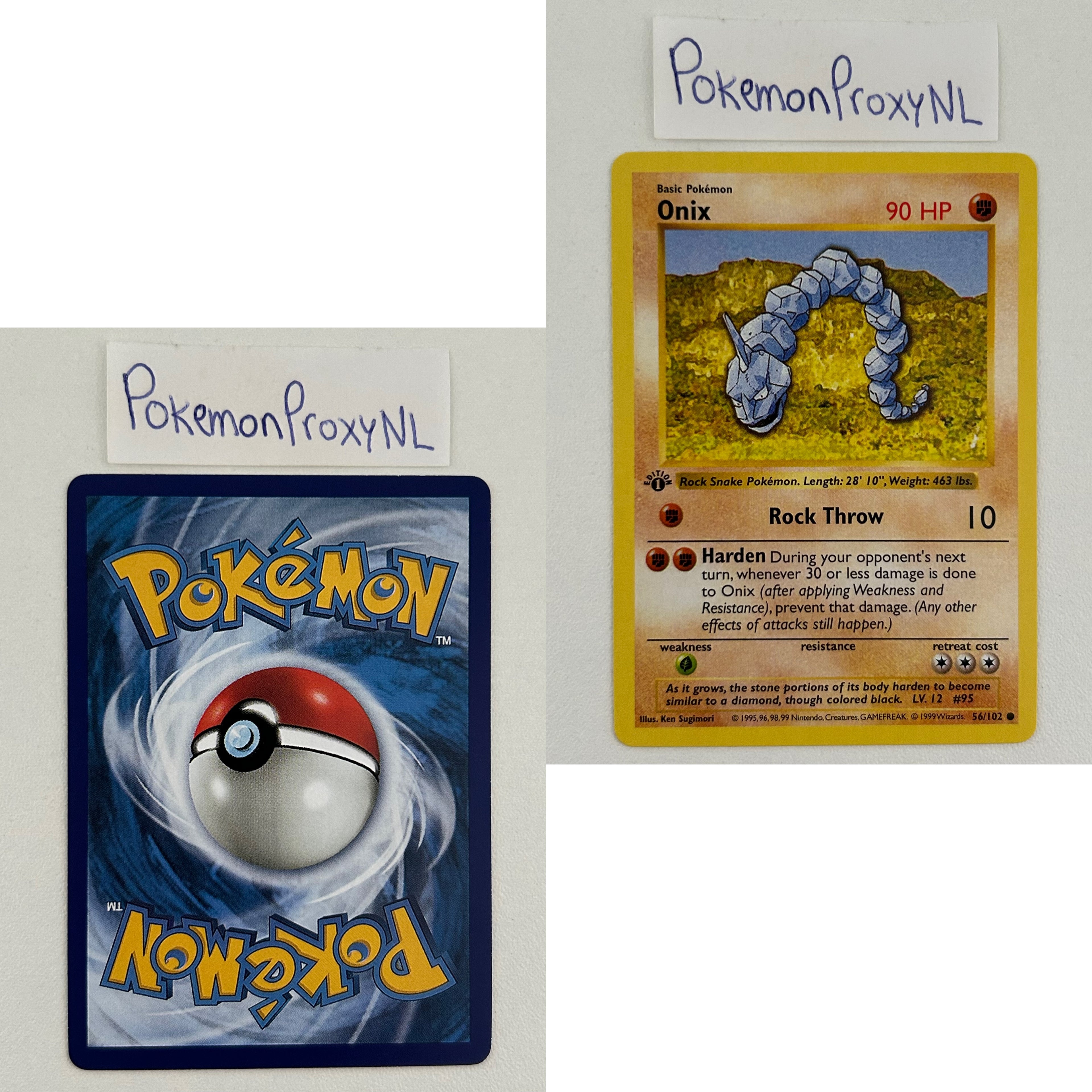 Base Set Set (first edition + shadowless) (BS) / 1/102 - 102/102 / 1999 / PROXY Pokémon TCG card(s)