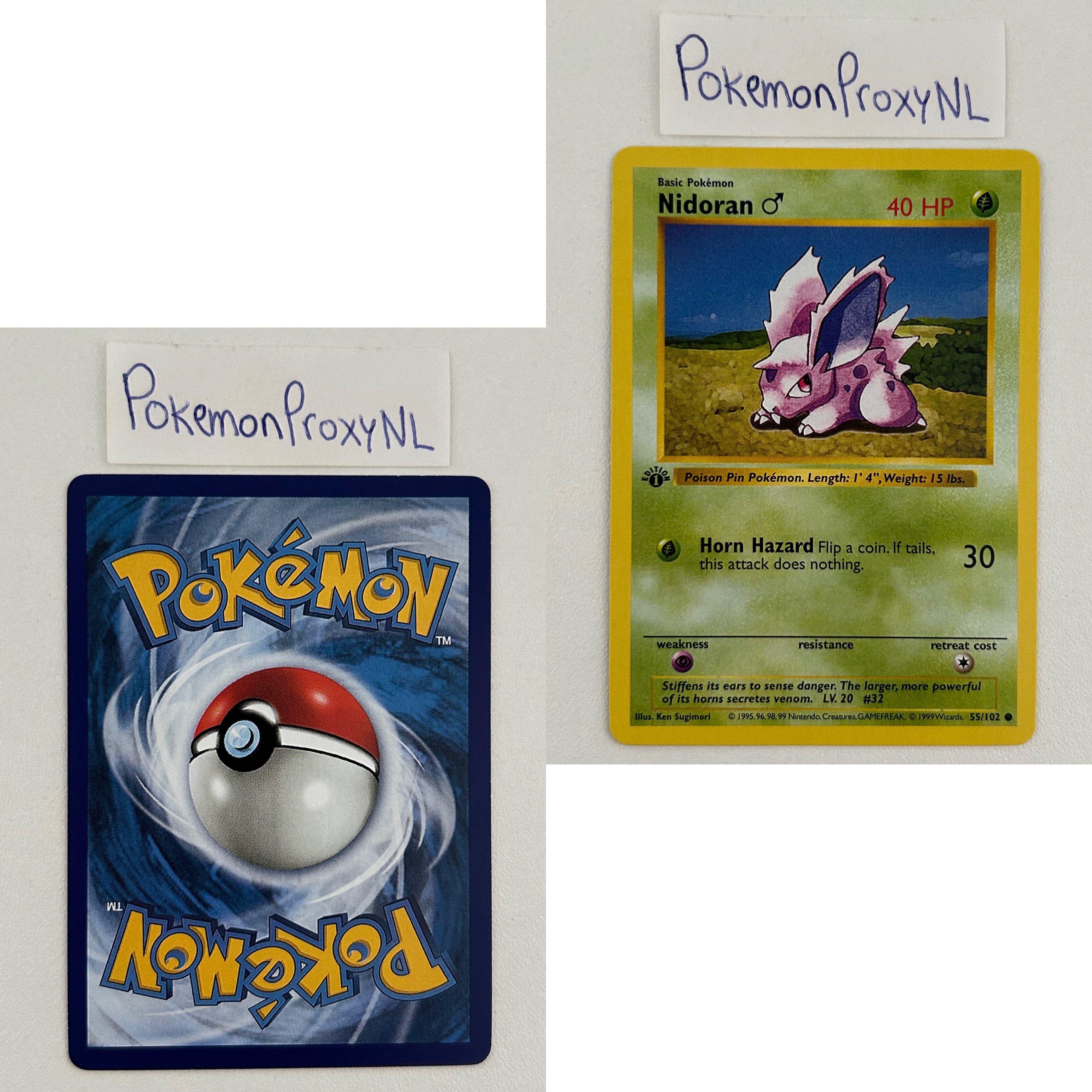 Base Set Set (first edition + shadowless) (BS) / 1/102 - 102/102 / 1999 / PROXY Pokémon TCG card(s)
